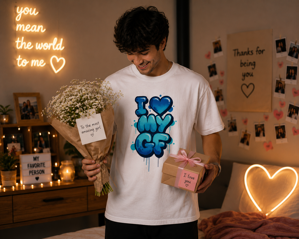 I Heart My GF T-Shirt — Cute 'I  My GF' Graphic Tee for Girlfriend Love, Anniversary & Valentine’s Day