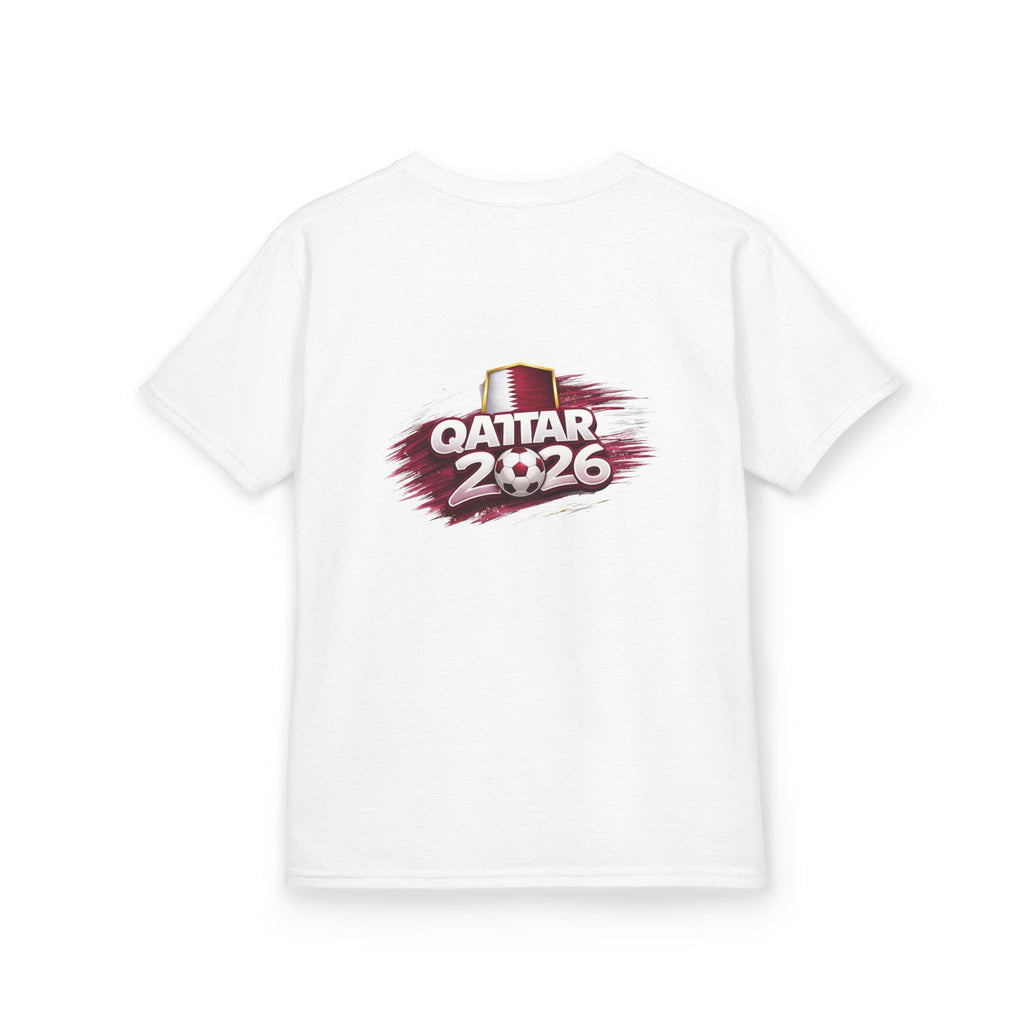 Qatar 2026 Kids T‑Shirt — Qatar Flag Soccer Cup Tee