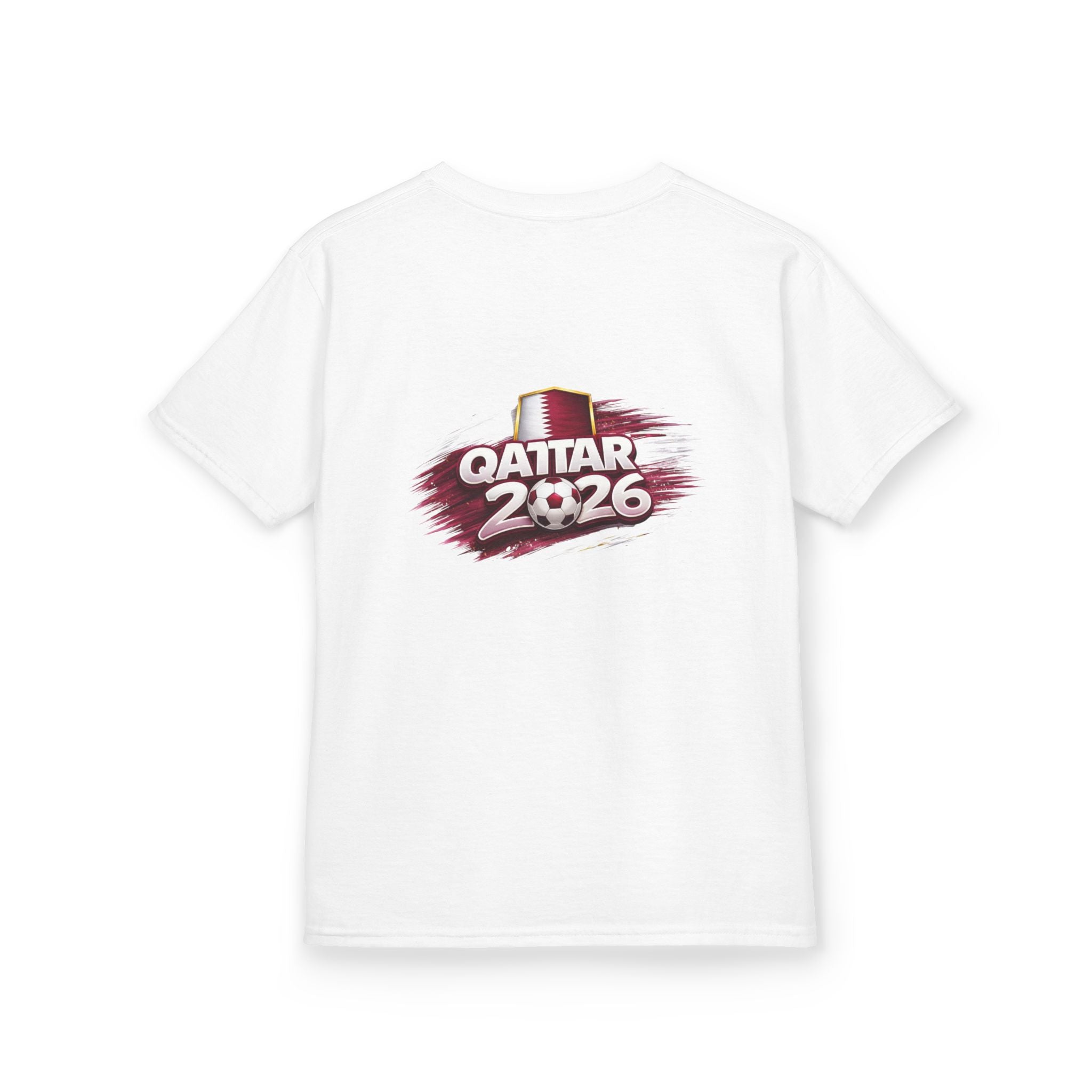 Qatar 2026 Kids T‑Shirt — Qatar Flag Soccer Cup Tee