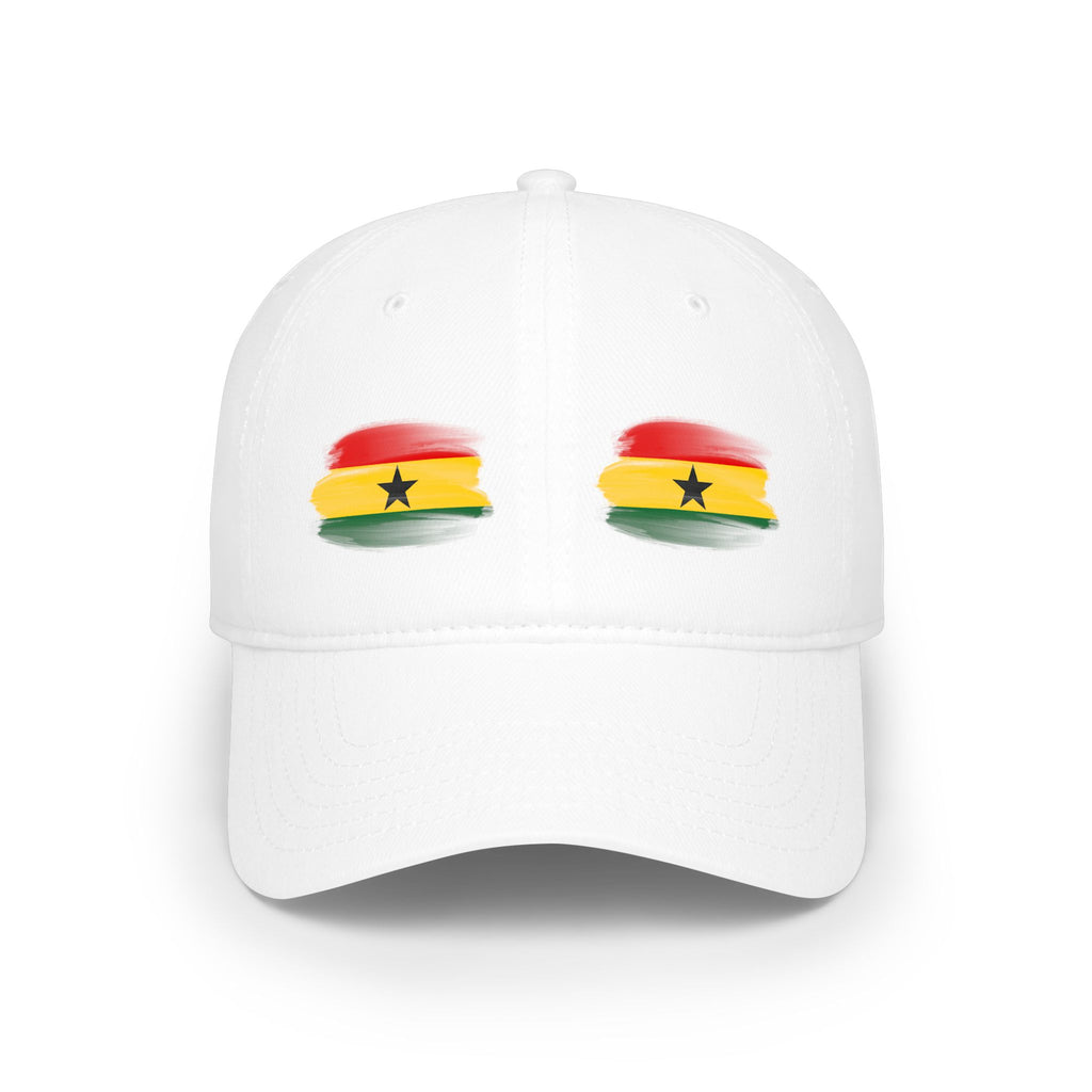 Ghana Baseball Cap — Ghana Flag Watercolor Eye Design