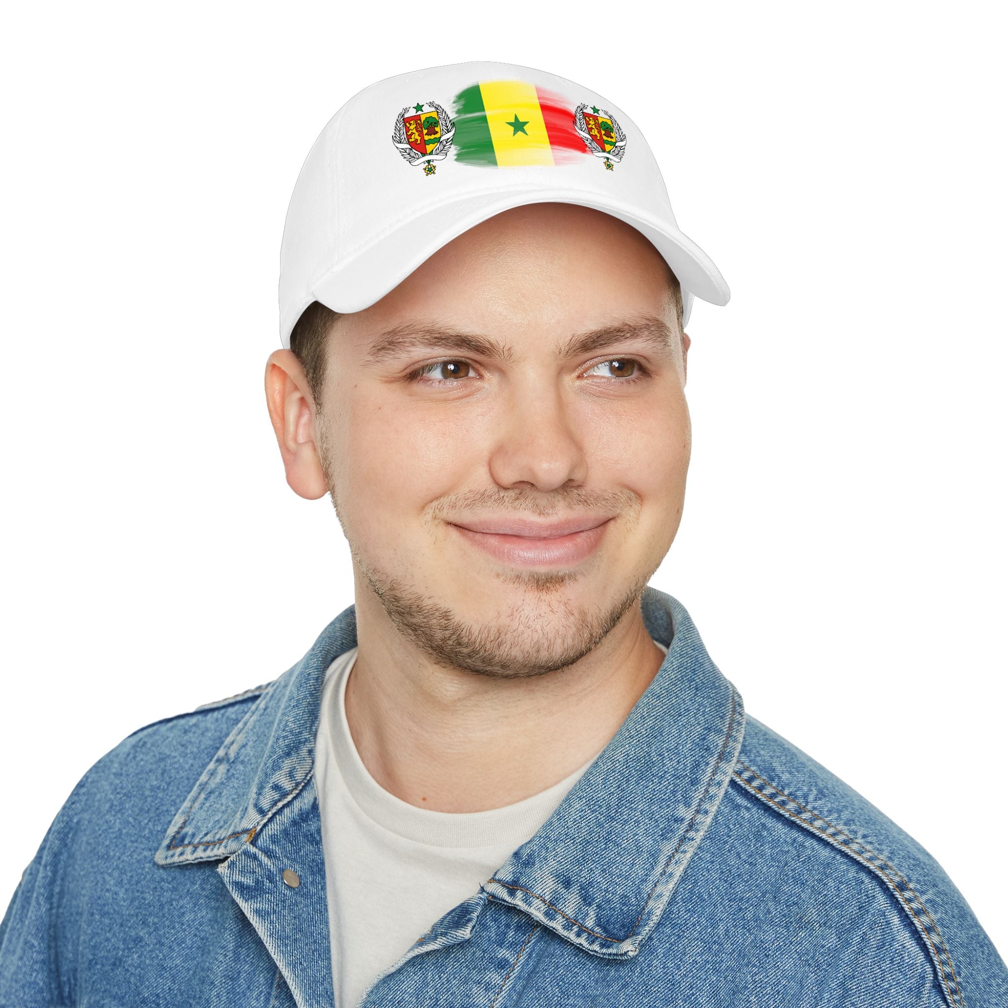 Senegal Flag Baseball Cap – Painted Flag Design with Coat of Arms