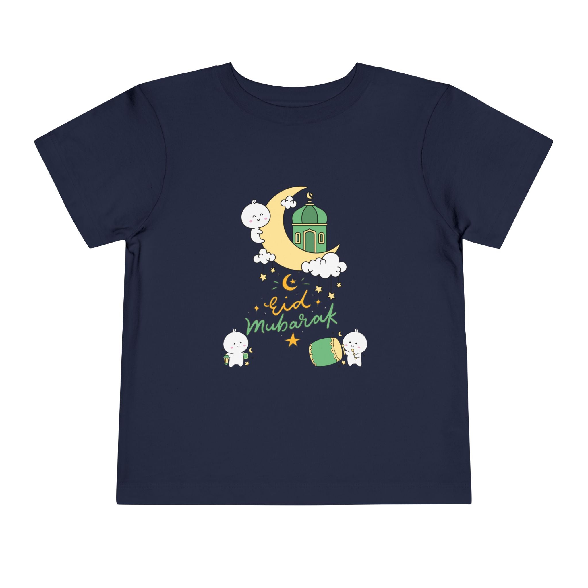 Eid Mubarak Toddler Tee — Cute Mosque & Moon Ramadan Shirt for Kids
