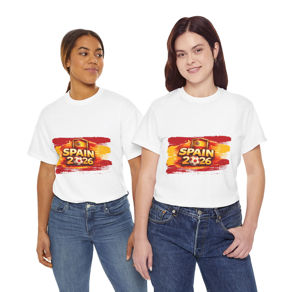 Spain 2026 Soccer Fan T‑Shirt — Spanish Flag Cup Supporter Tee