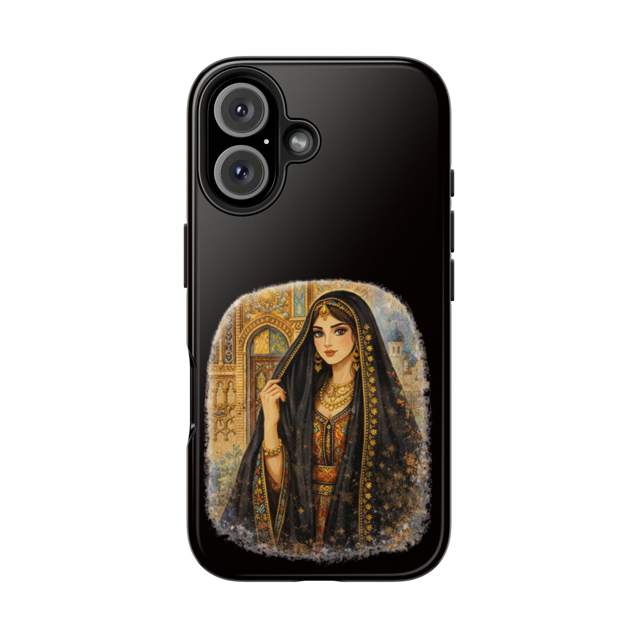 Elegant Persian Princess Tough Phone Case – Vintage Middle Eastern Art iPhone Cover