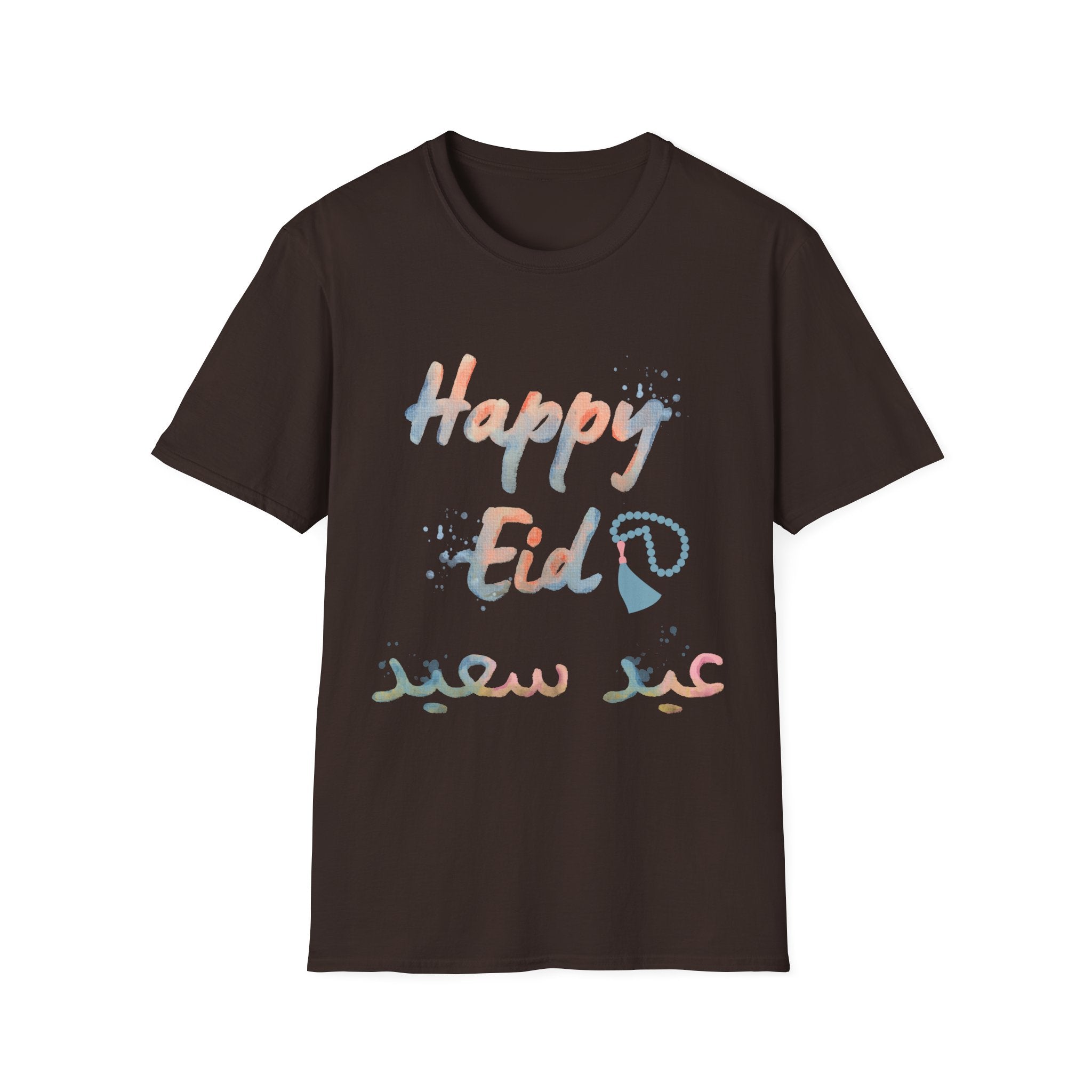 Eid Celebration T-Shirt — "Happy Eid" Bilingual Pastel Tee