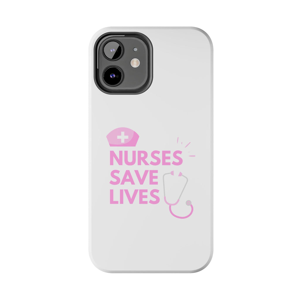 Tough Phone Case — 'Nurses Save Lives' Pink Stethoscope Design
