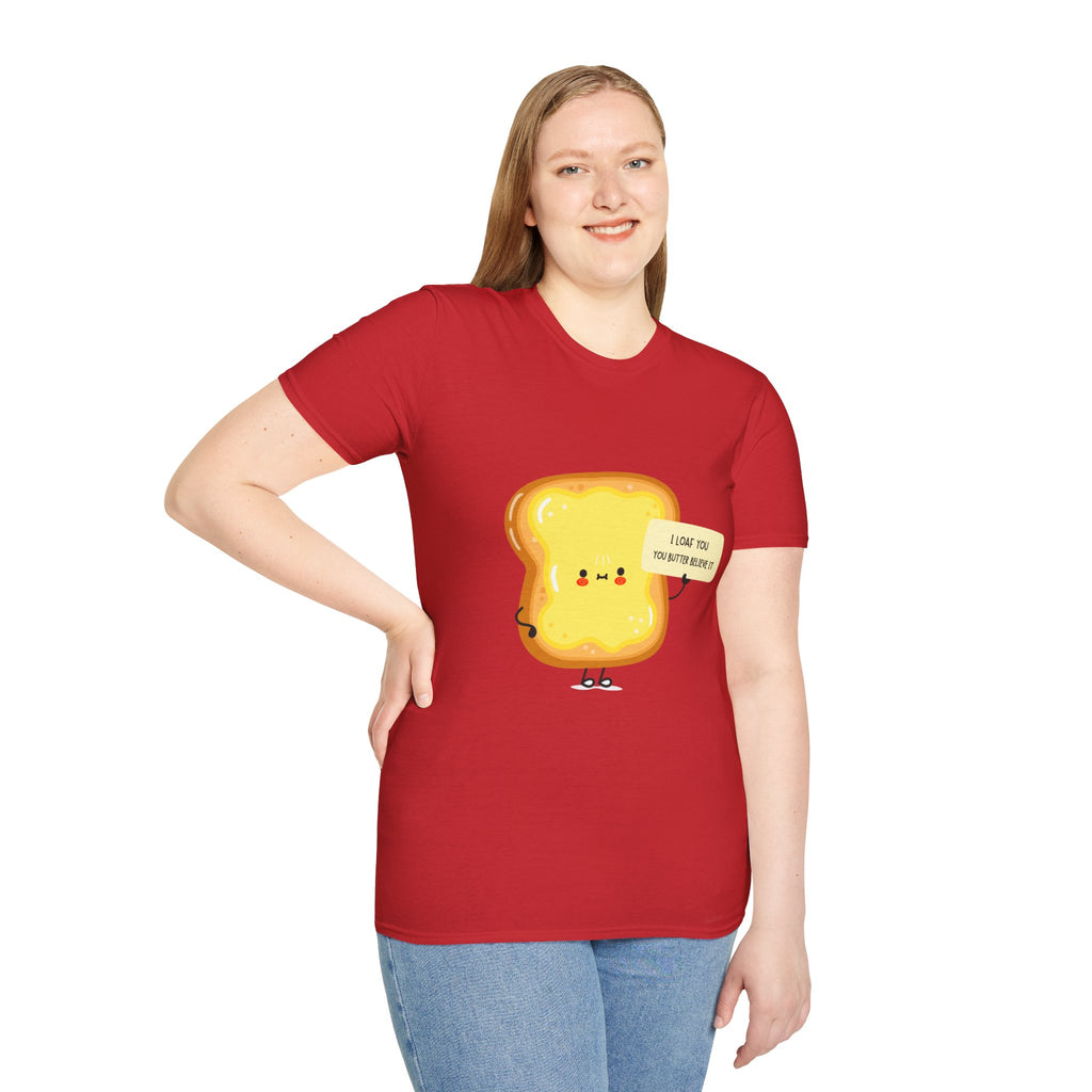 Toast Cute T-Shirt — "I Love You This Much Butter" Kawaii Bread Tee