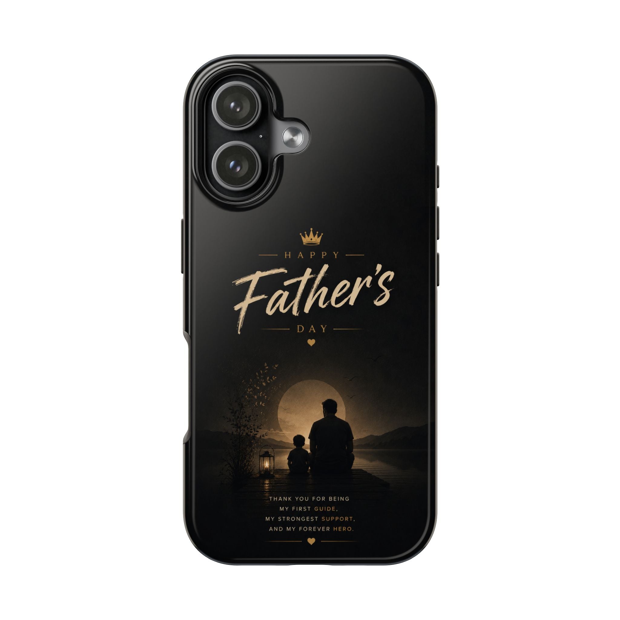 Father's Day Tough Phone Case — 'Happy Father's Day' Silhouette Tribute