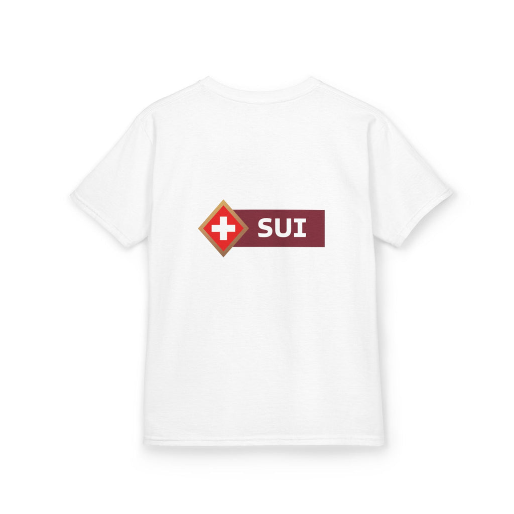 Switzerland Kids T-Shirt – Swiss Flag "SUI" Soccer Jersey Style