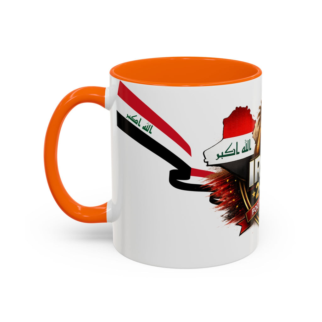 Iraq 2026 Football Cup Accent Coffee Mug – National Team Soccer Fan Gift