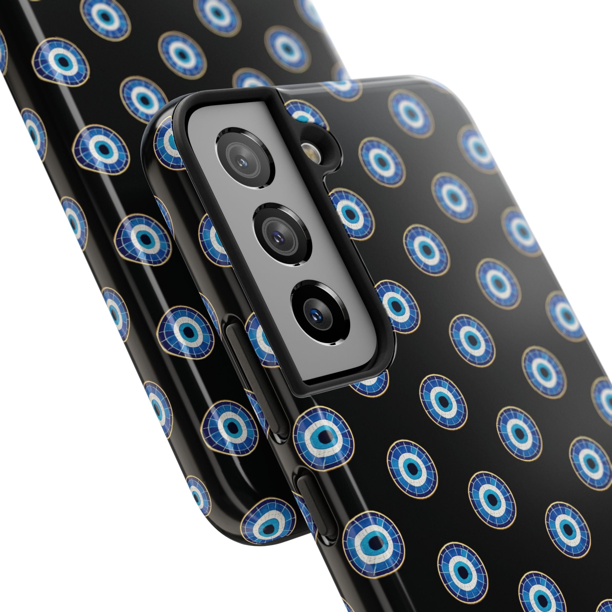 Evil Eye Pattern Tough Phone Case — Protective Blue Nazar Design