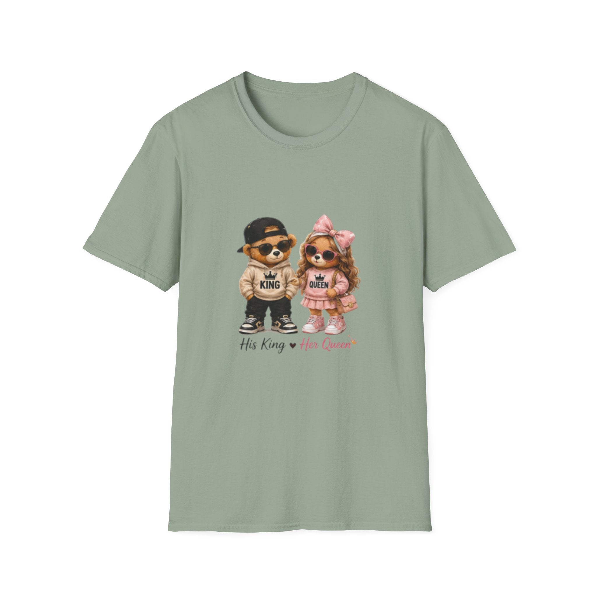 Couple Pomeranian Tee — "His King & Her Queen" Cute Pet Couple unisex T-Shirt