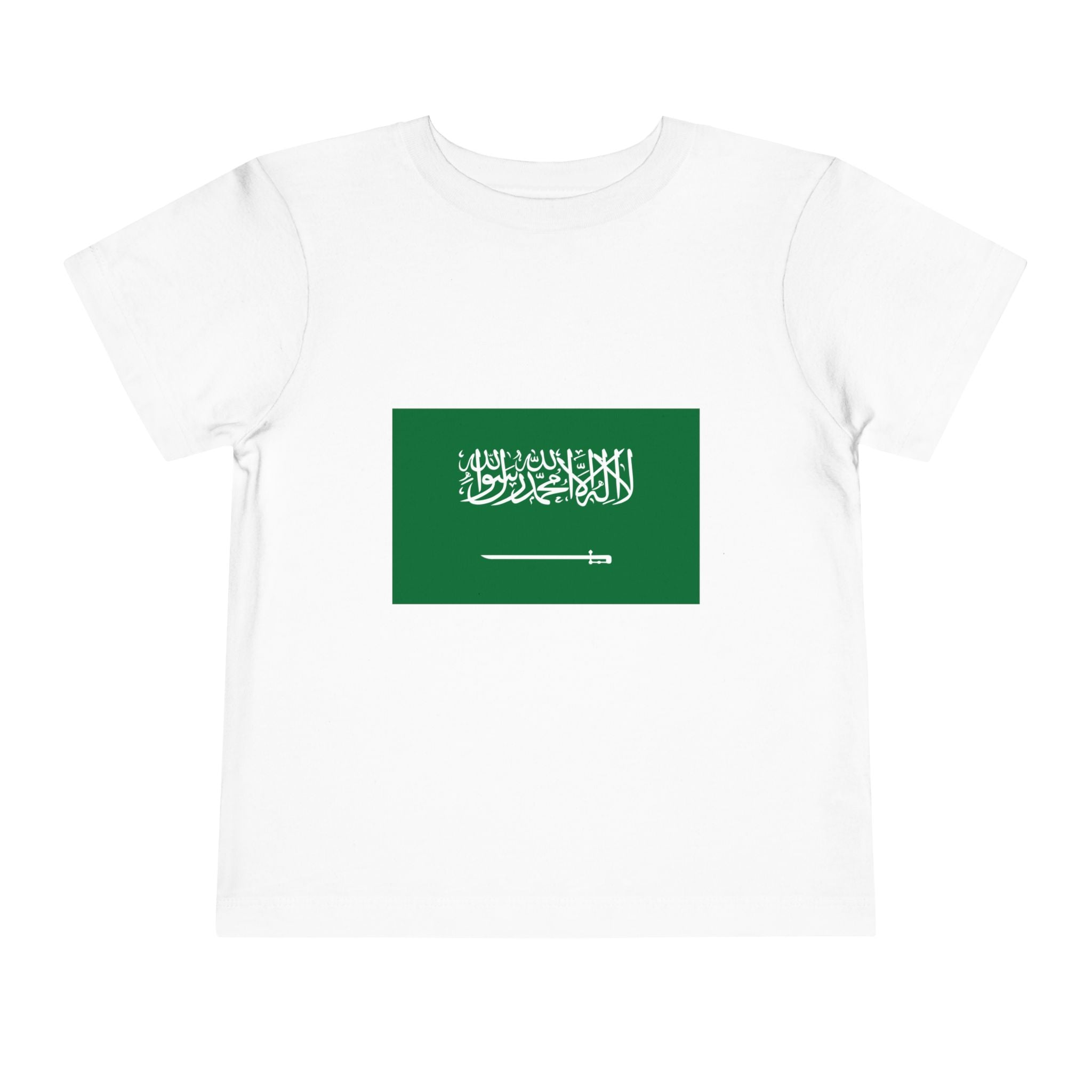 Saudi Arabia Flag Toddler Tee — Green Shahada & Sword Kids Shirt