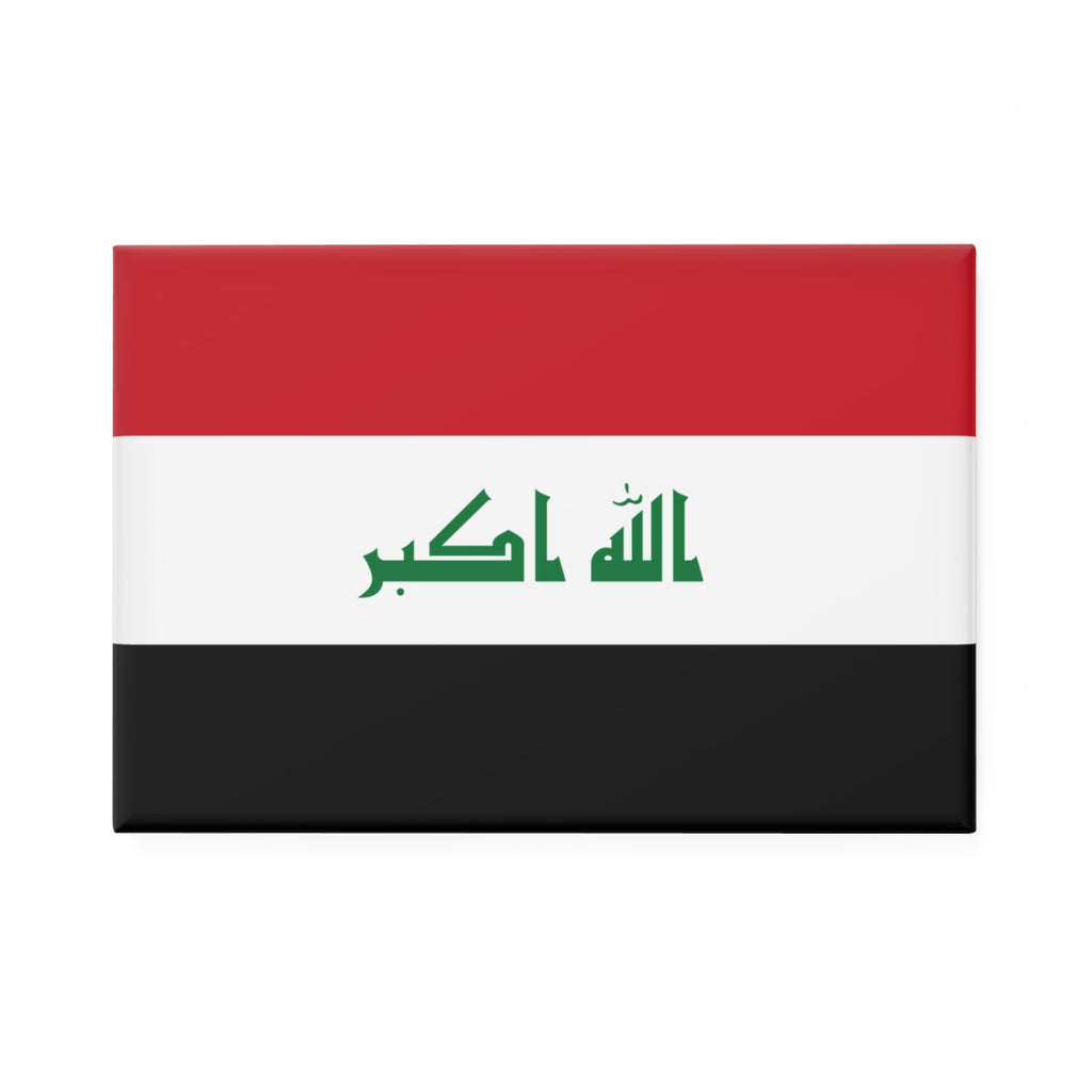 Iraq Button Magnet, Rectangle (1 & 10 pcs)