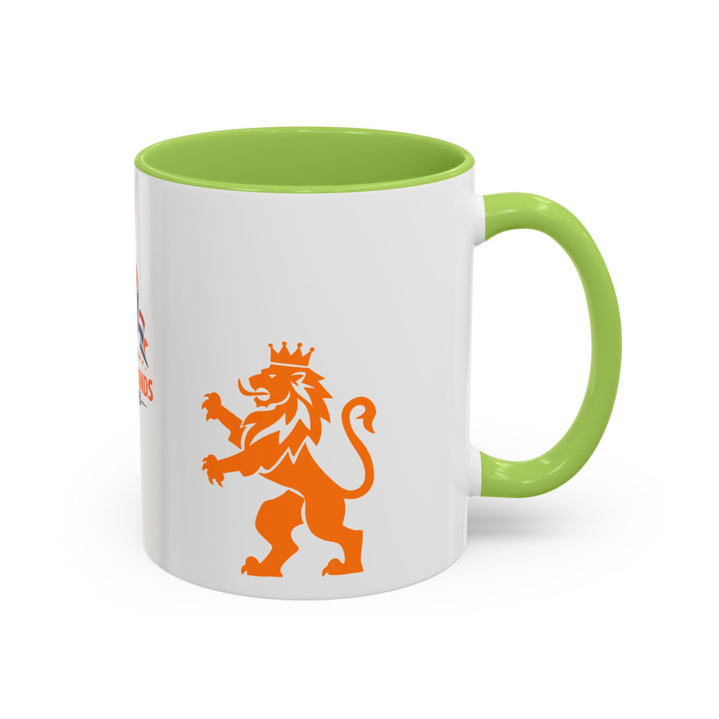 Netherlands 2026 Soccer Fan Coffee Mug — Orange Lion Accent Mug
