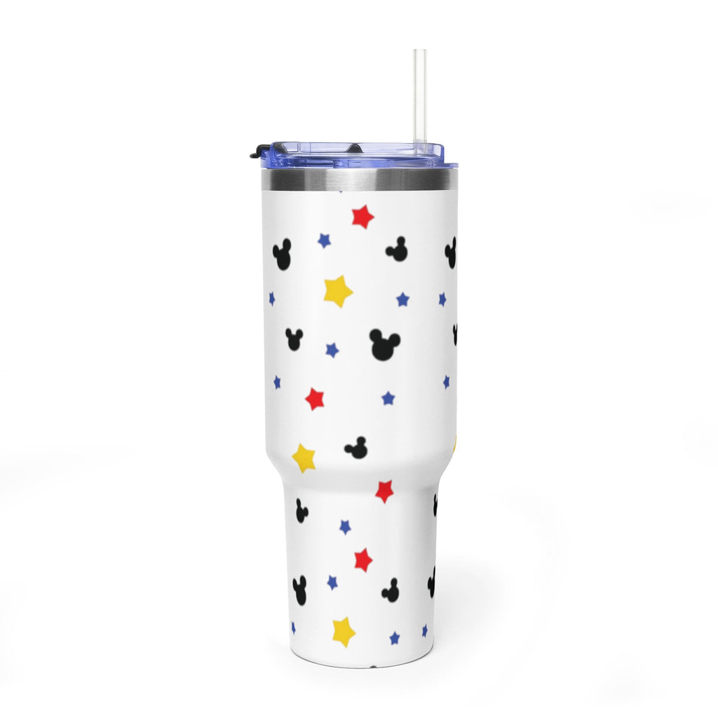 40oz Mickey Head Star Pattern Vacuum Tumbler — Insulated Travel Cup