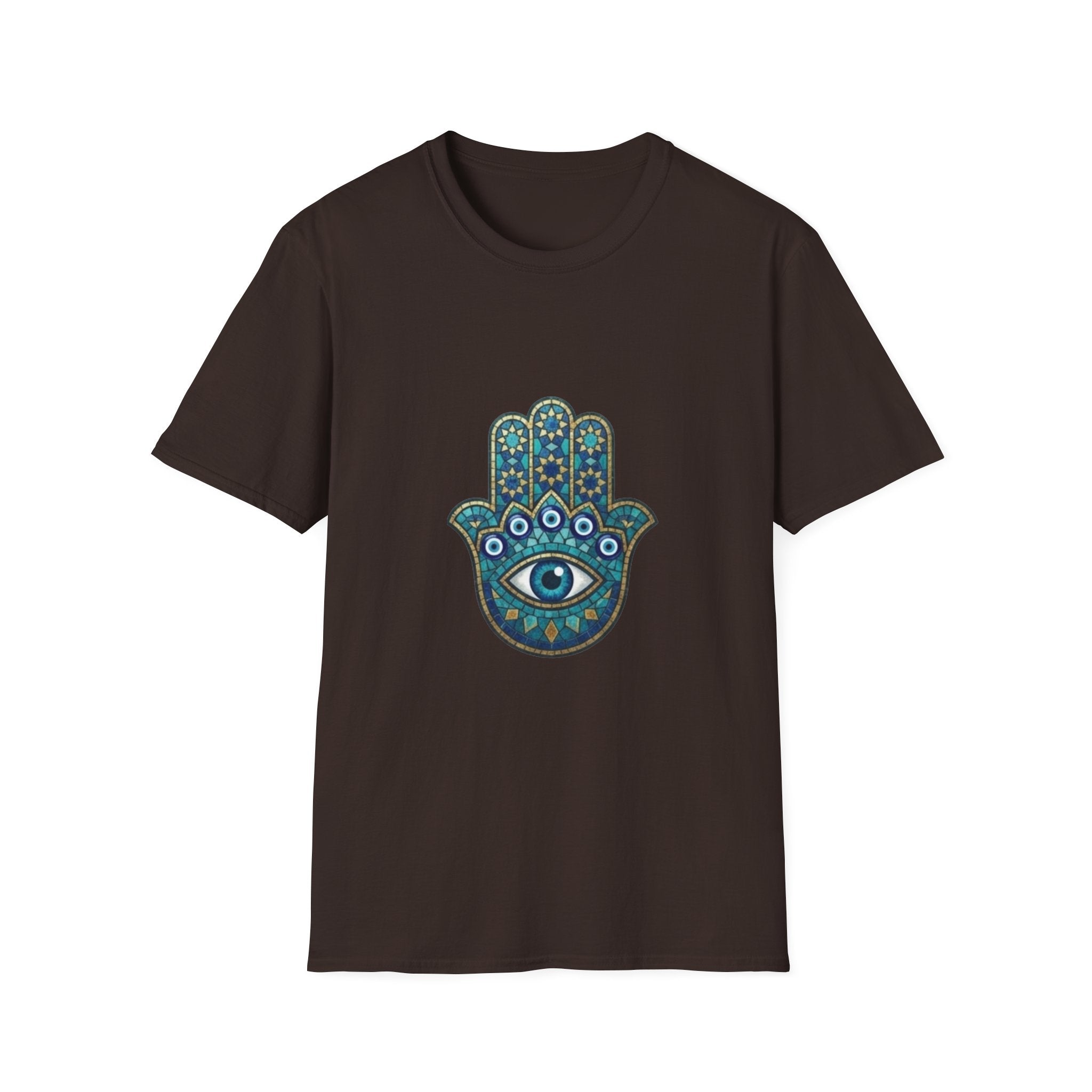 Hamsa Hand Tee with Evil Eye Print — Protective Symbol T-Shirt