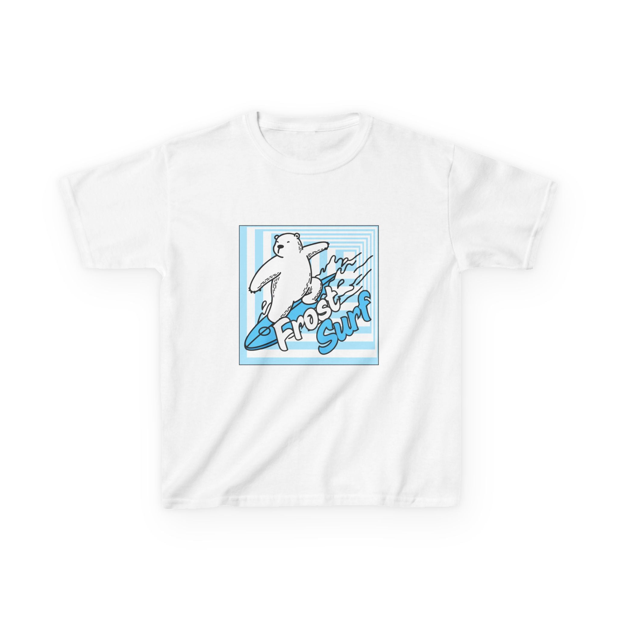 Kids Tee — 'Frost Surf' Polar Bear Surfing Graphic