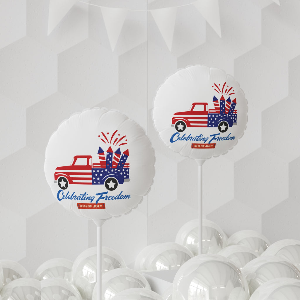 4th of July Patriotic Truck Balloon — "Celebrating Freedom" 11"
