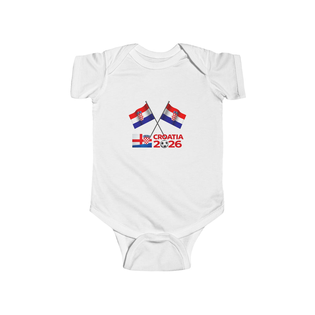 Croatia 2026 Infant Bodysuit — Baby Croatia Flag Onesie