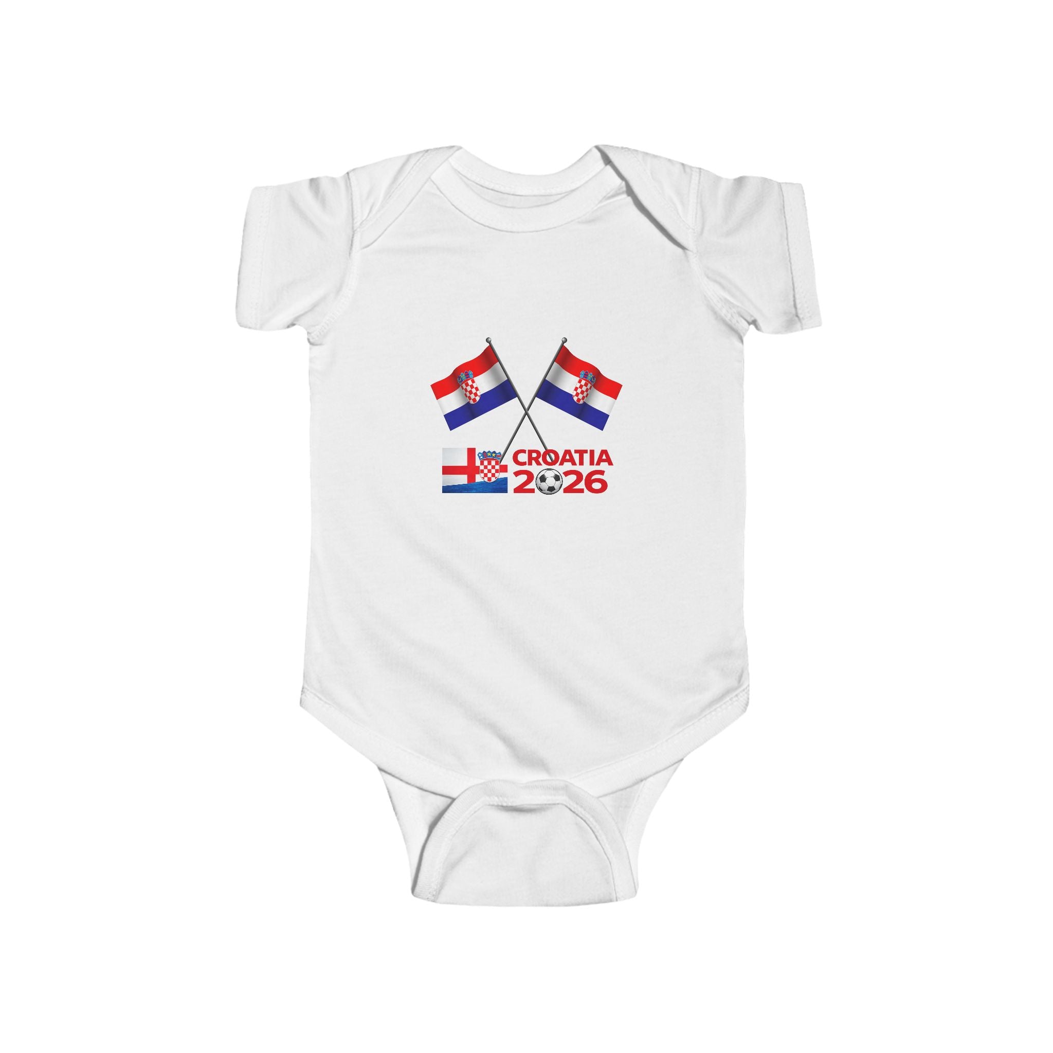Croatia 2026 Infant Bodysuit — Baby Croatia Flag Onesie