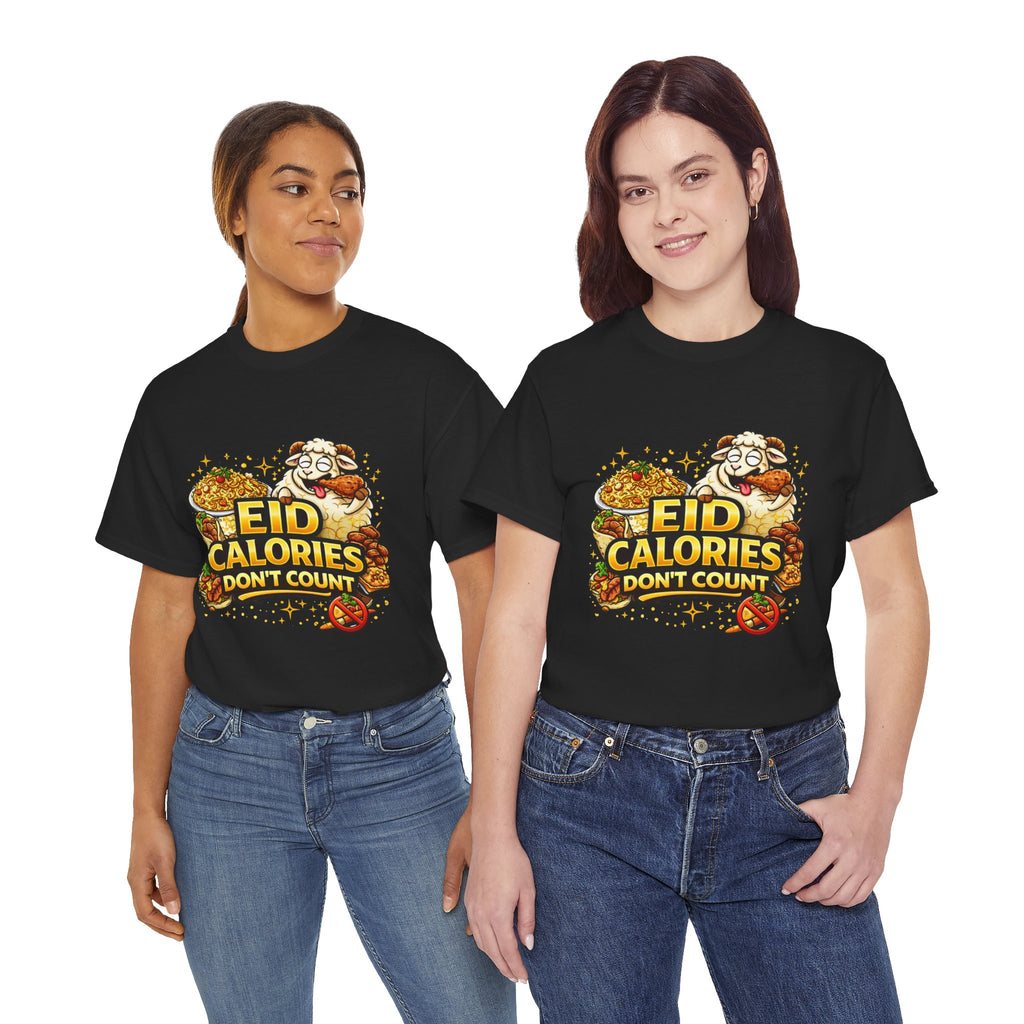 Eid Calories Don't Count Tee — Funny Eid Shirt for Ramadan Celebrations