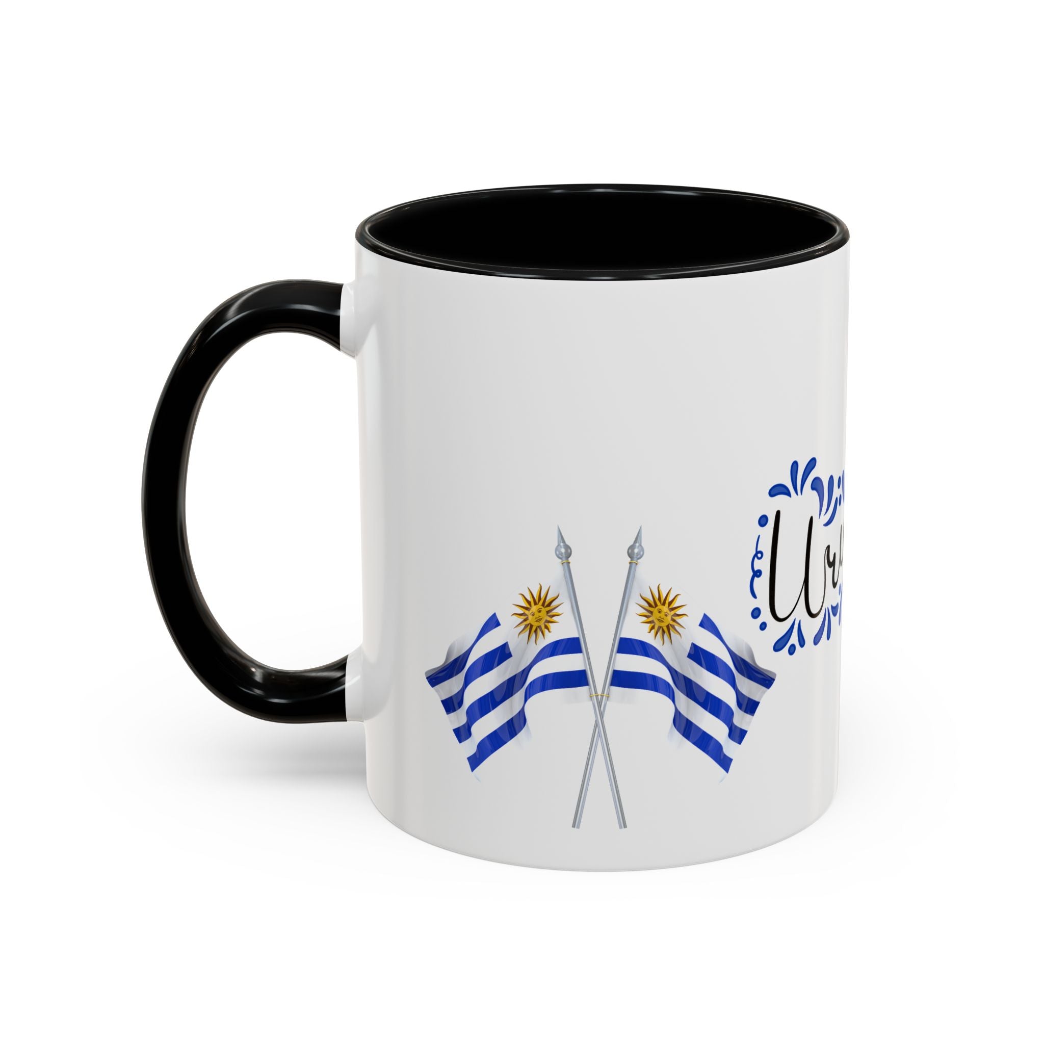 Uruguay Flag Accent Coffee Mug — Blue Sun National Pride 11/15oz