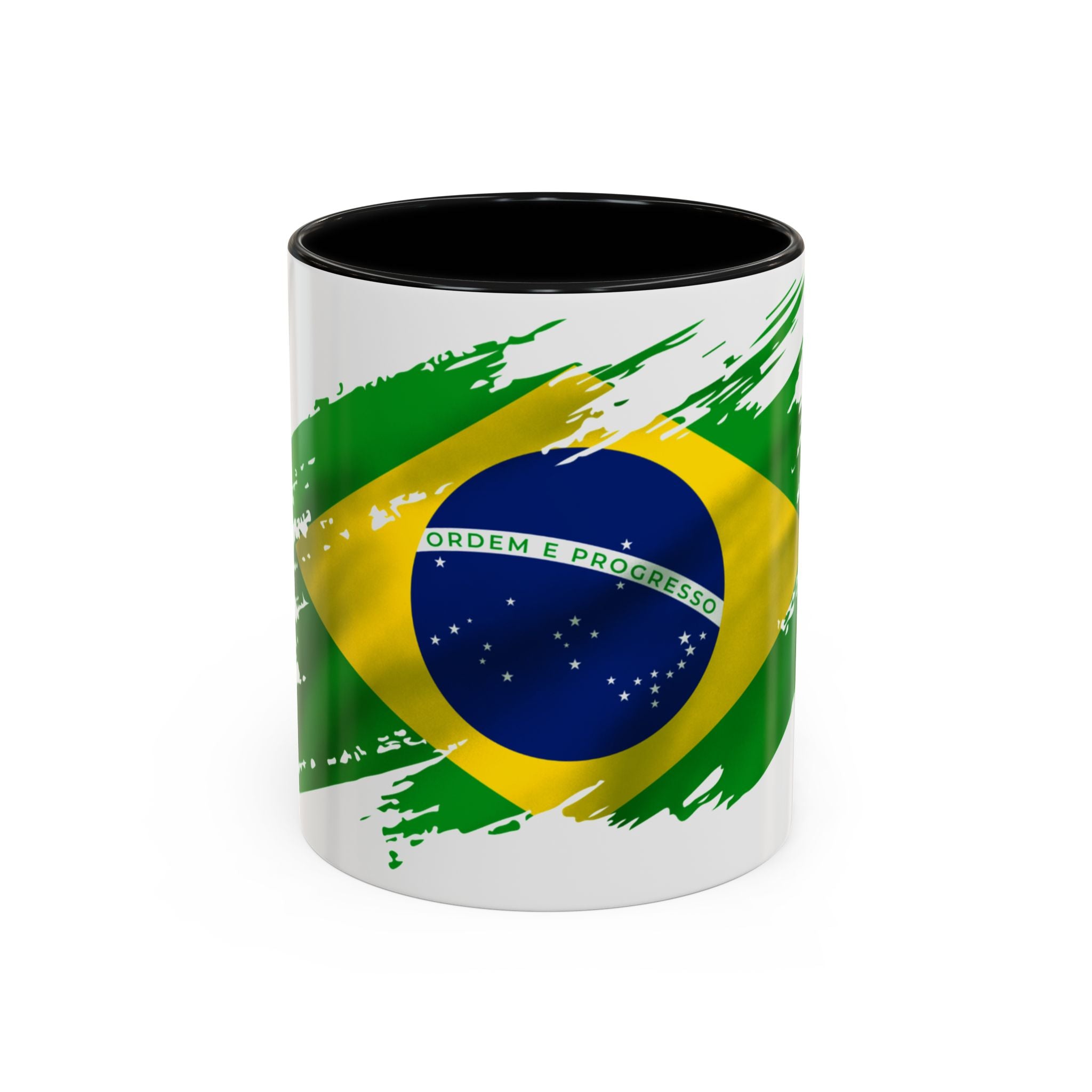 Brazil Flag Accent Coffee Mug — Brasil Pride 11/15oz