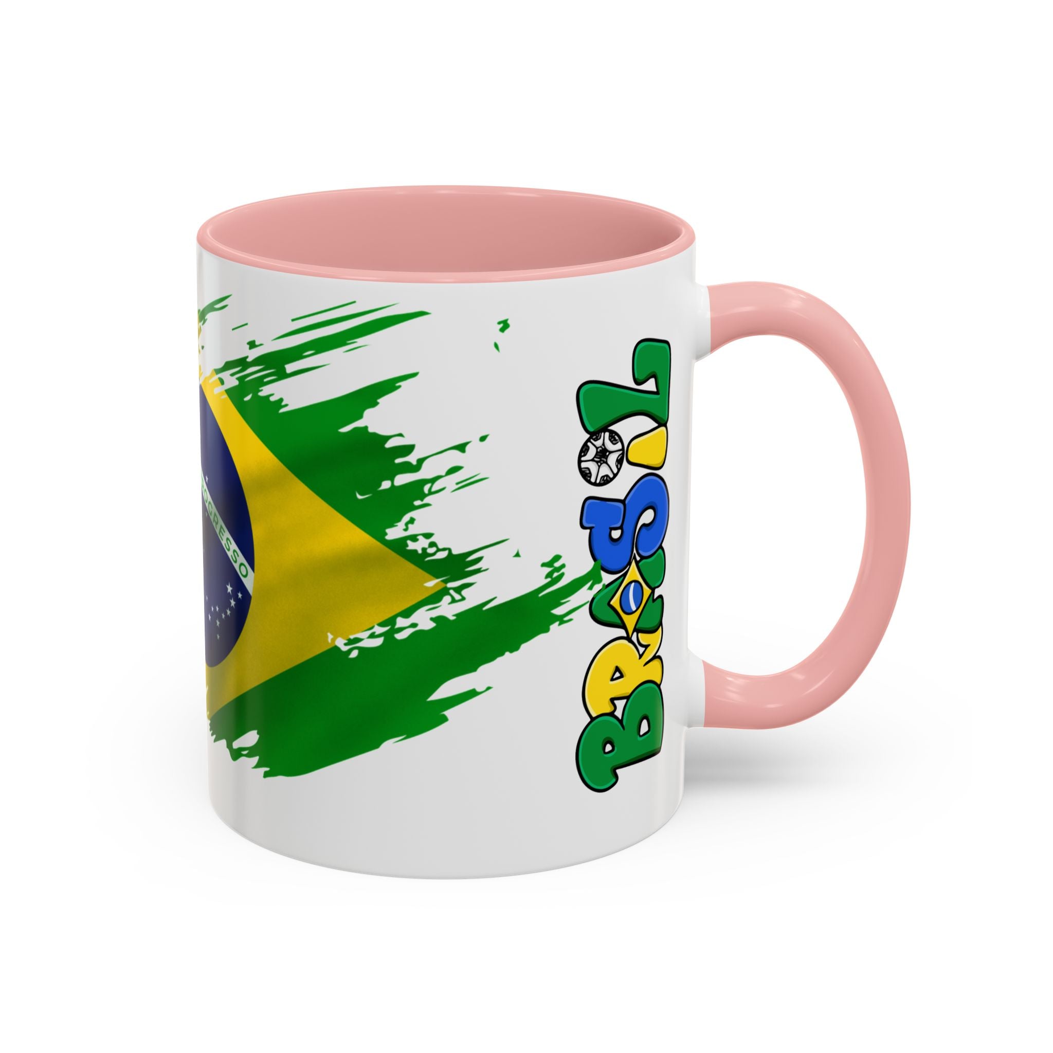 Brazil Flag Accent Coffee Mug — Brasil Pride 11/15oz