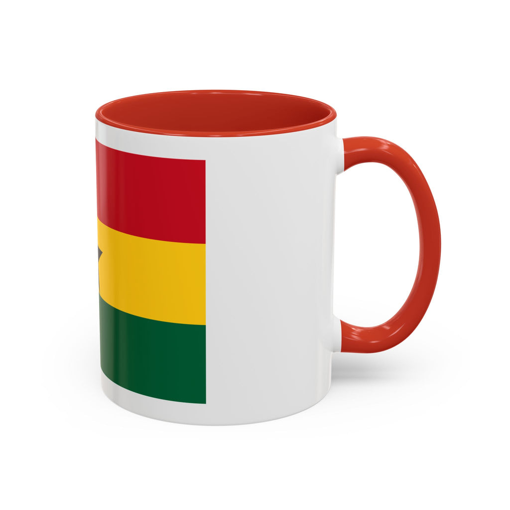 Ghana Flag Accent Coffee Mug – Black Star Red Yellow Green 11/15oz