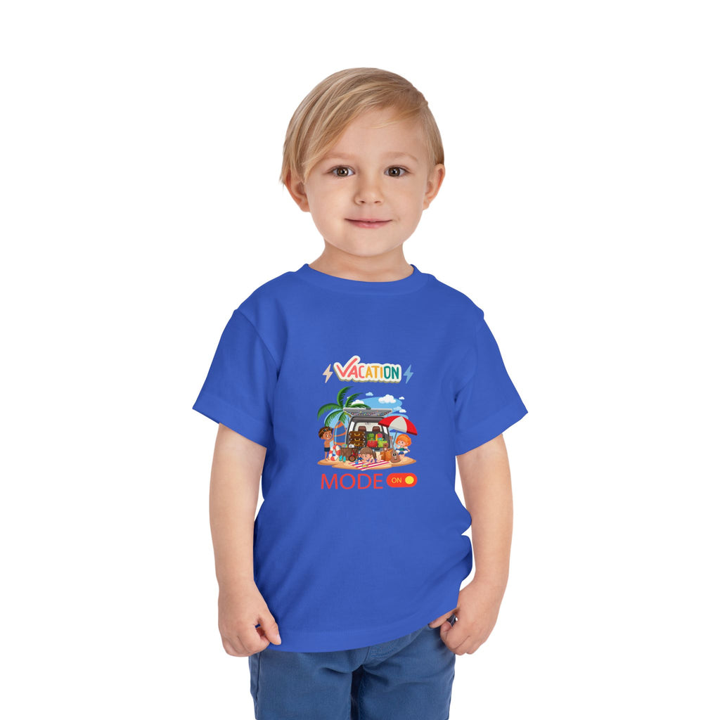 Toddler Tee – "Vacation Mode" Beach Graphic Kids Shirt