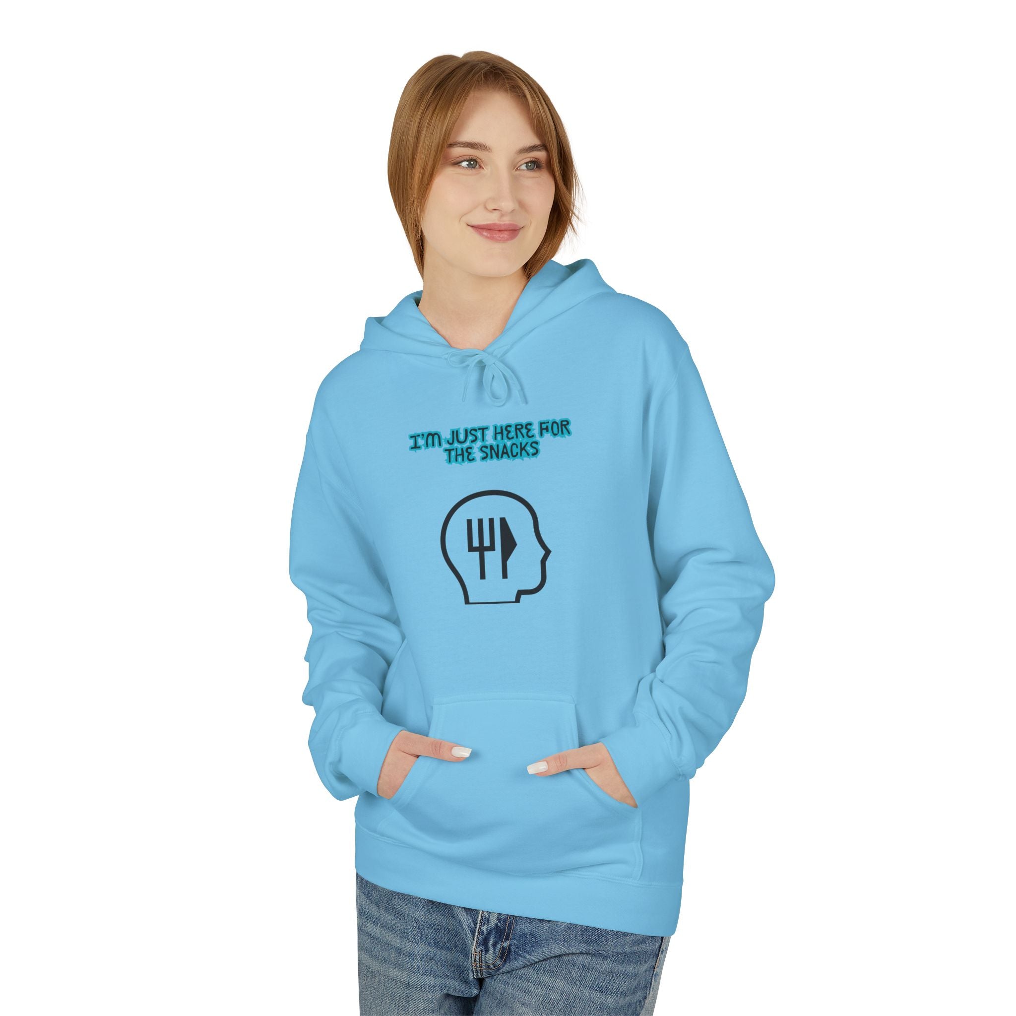 I’m Just Here for the Snacks Unisex Midweight Softstyle Fleece Hoodie