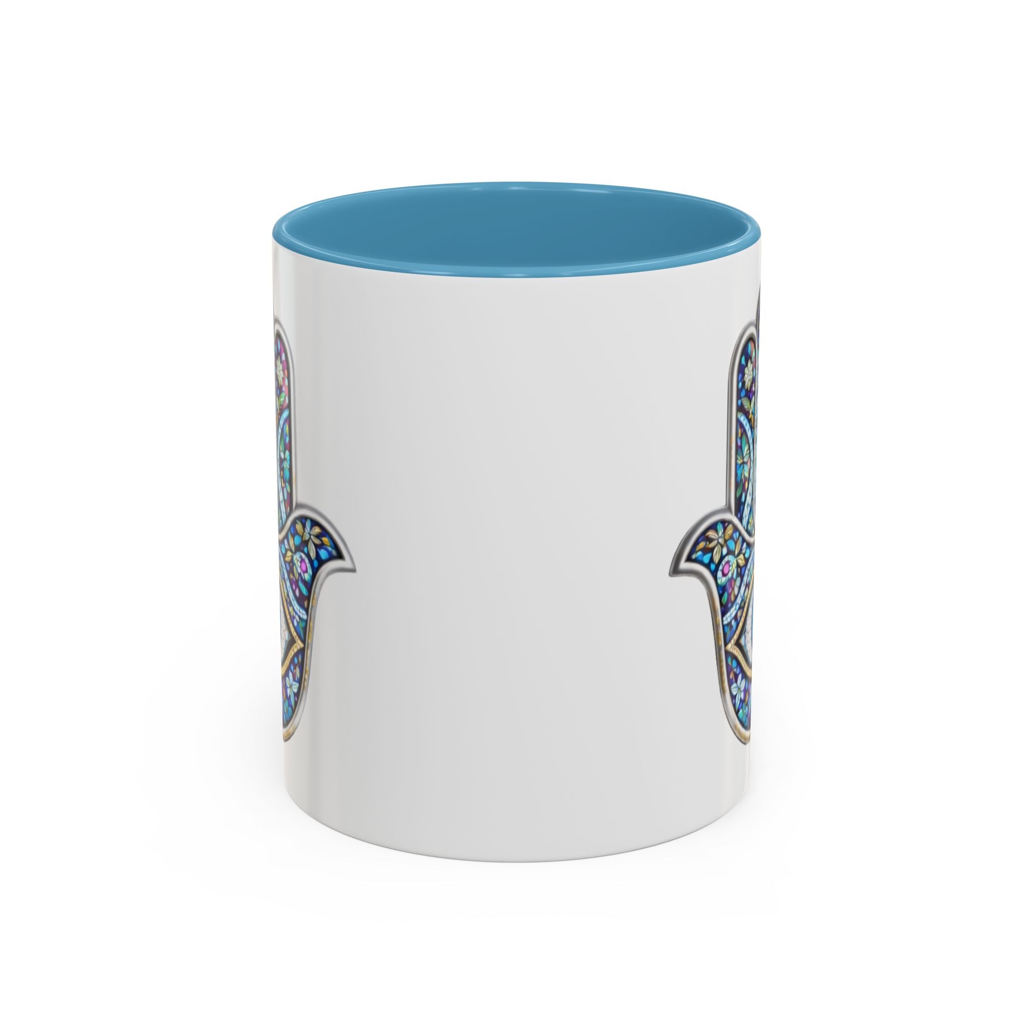 Hamsa Eye Accent Coffee Mug