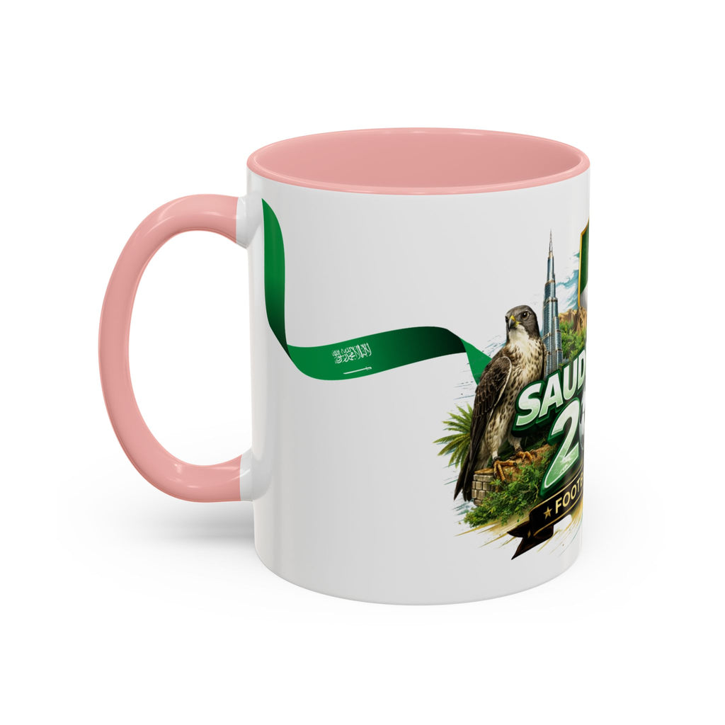 Saudi Arabia 2026 Football Passion Accent Coffee Mug – Cup Soccer Fan Gift