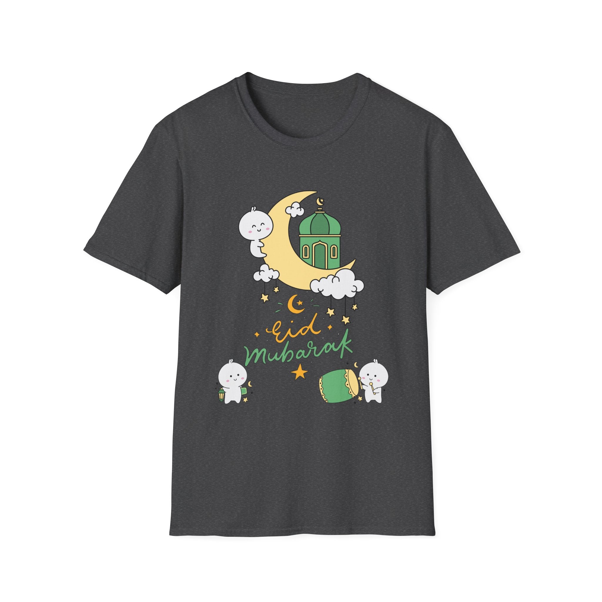 Eid Mubarak T-Shirt — Cute Mosque Moon & Lantern Ramadan Tee