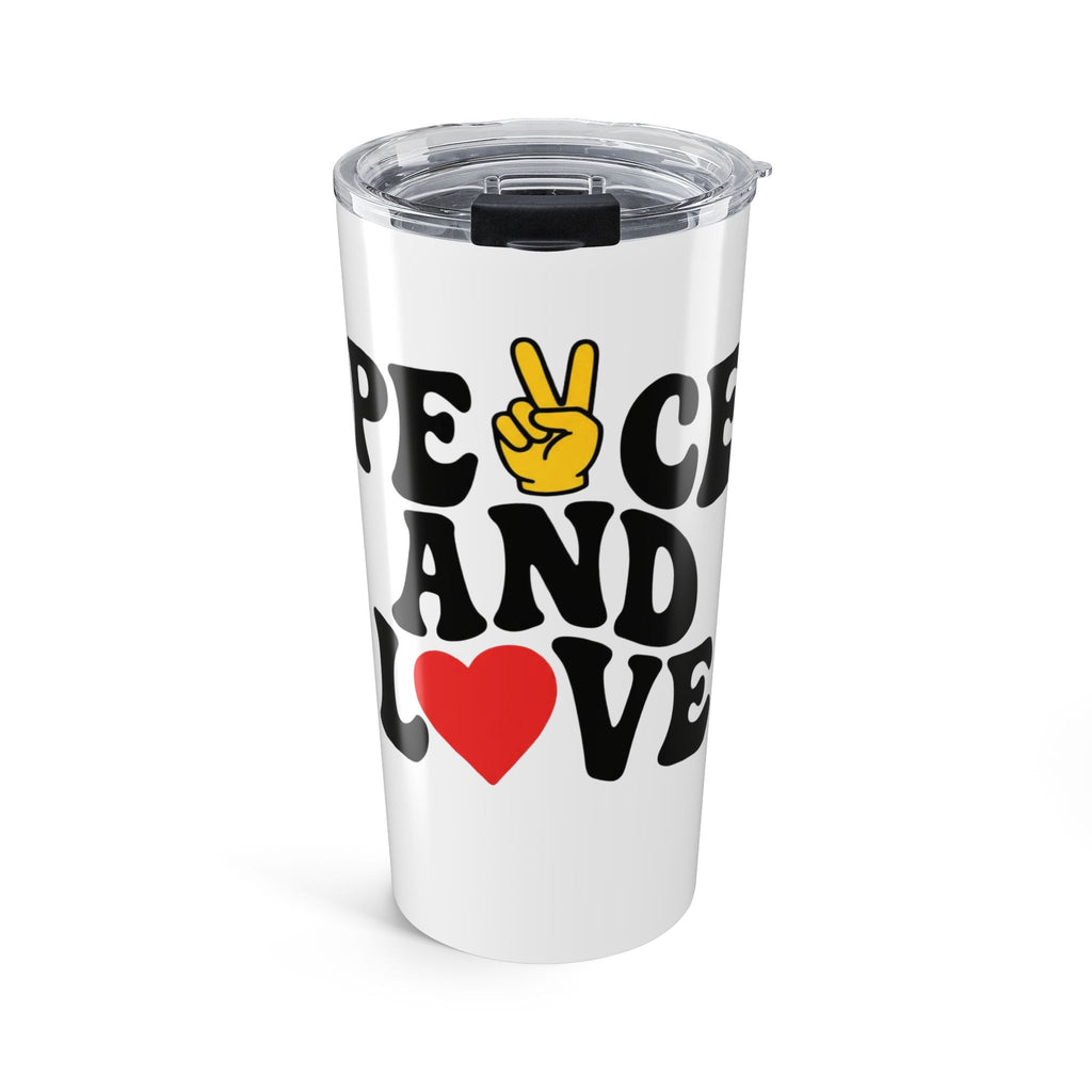 Tumbler — "Peace and Love" 20oz Stainless Travel Tumbler