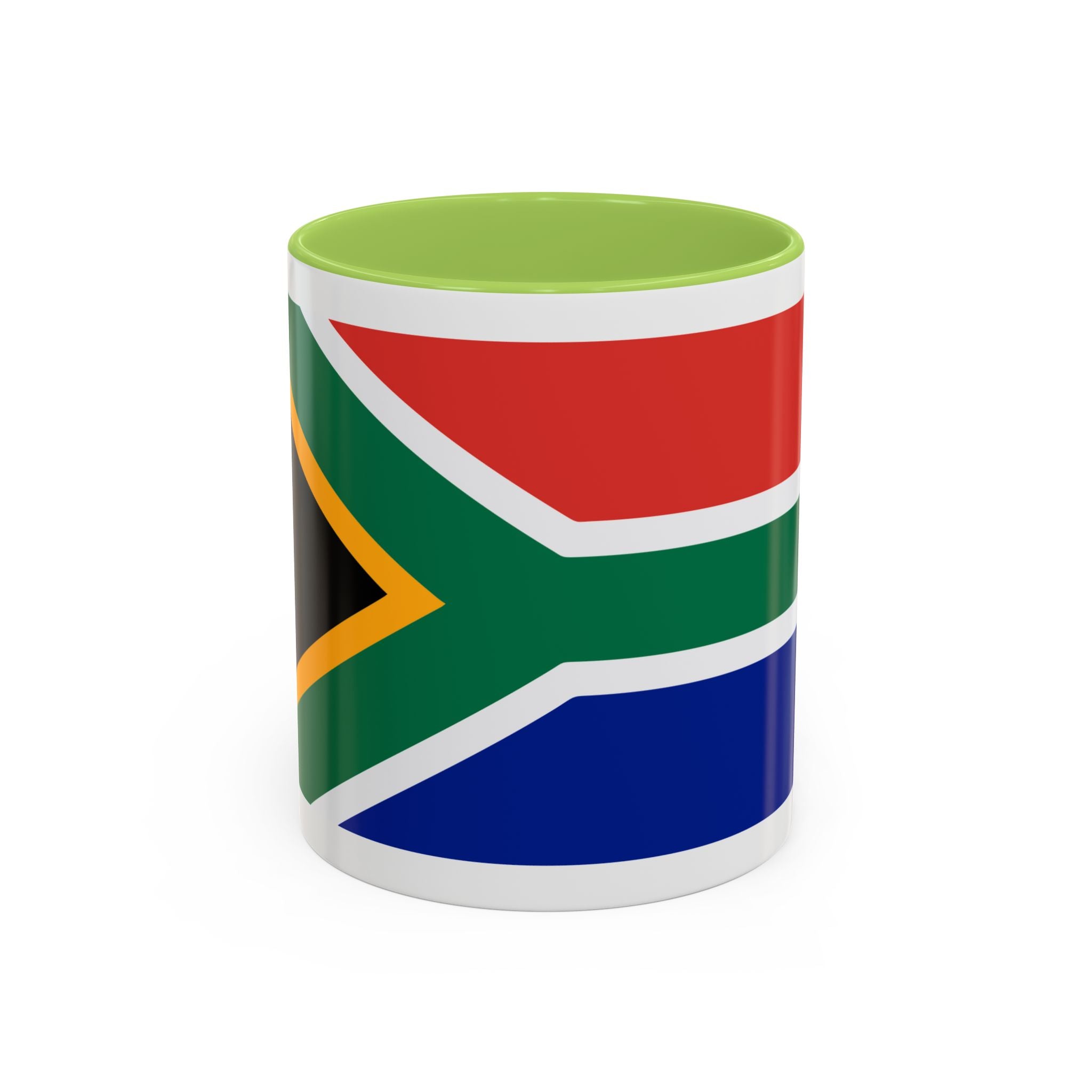 South Africa Flag Accent Coffee Mug — 11/15oz Patriotic Ceramic Cup