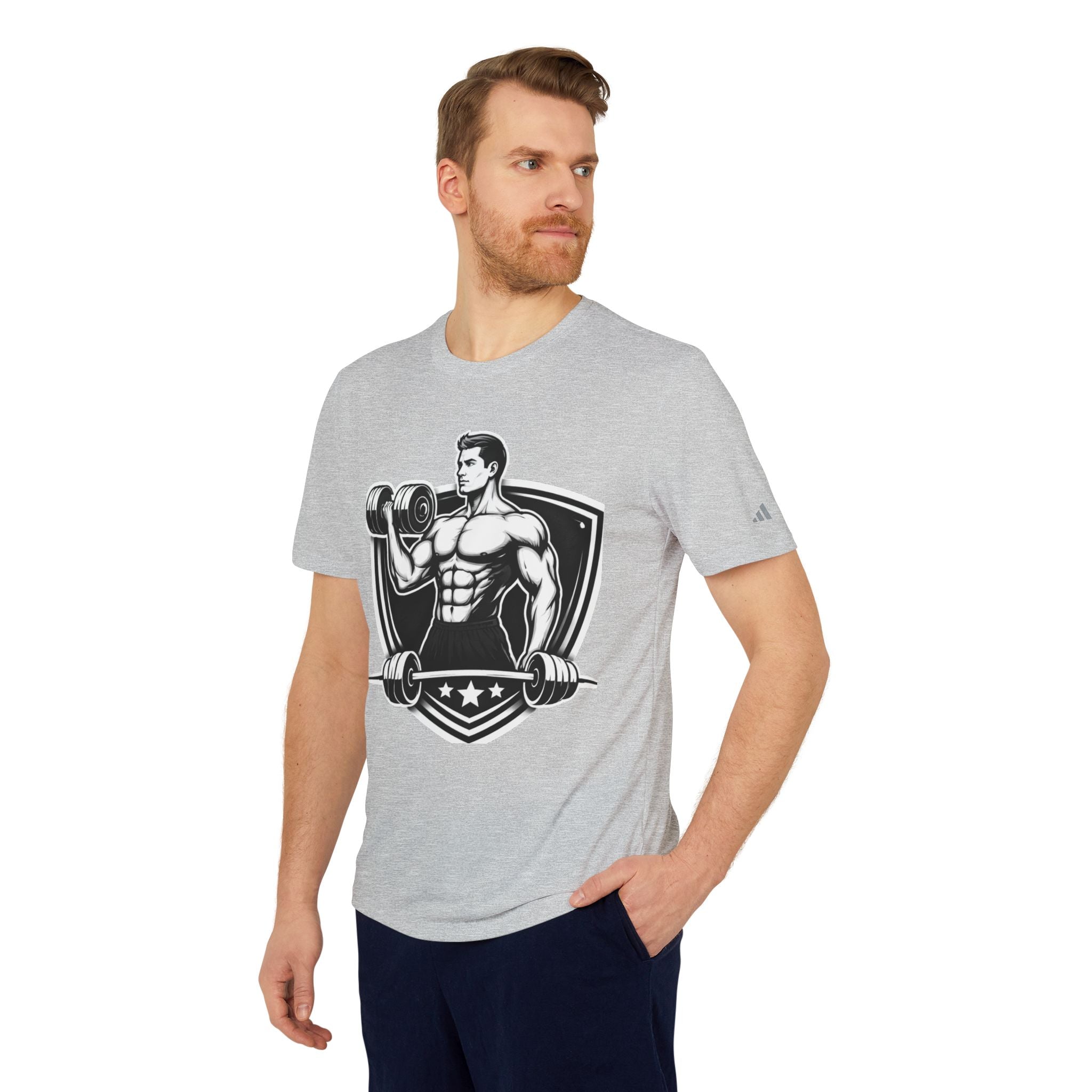 Fitness Graphic T-Shirt — Vintage Bodybuilder Barbell Design