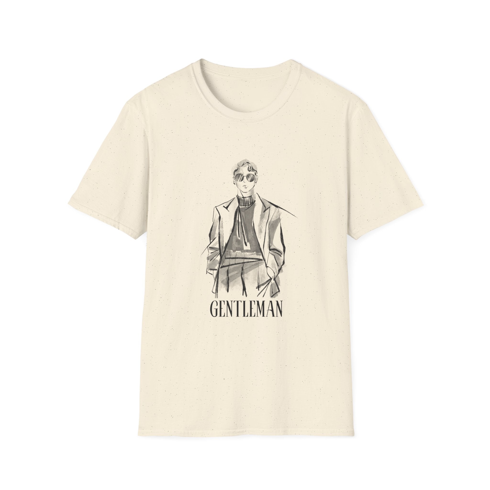 Gentleman Sketch Tee — Vintage Fashion Illustration T-Shirt