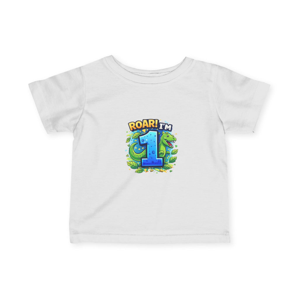 Roar! I'm One" Dinosaur First Birthday T-Shirt