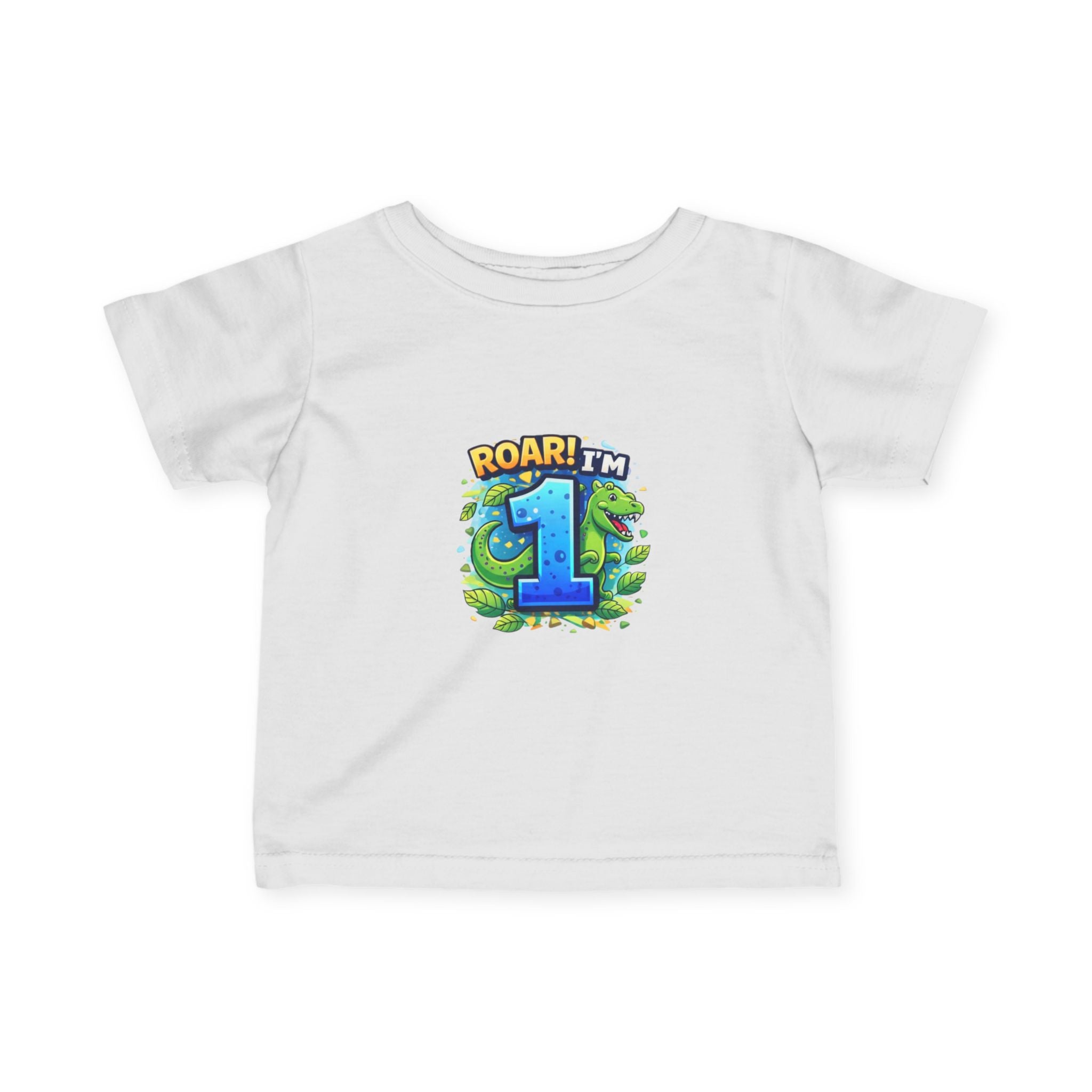 Roar! I'm One" Dinosaur First Birthday T-Shirt