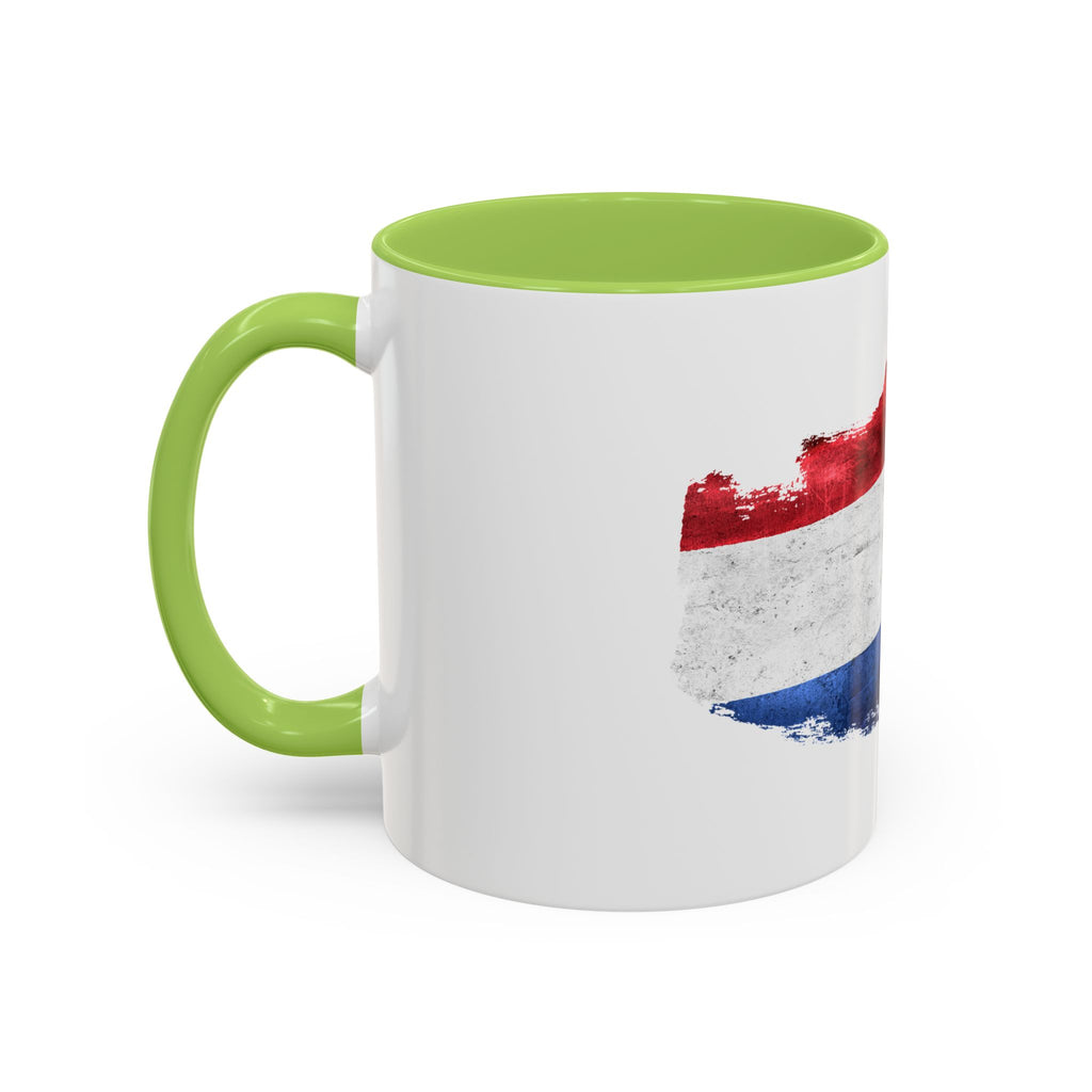 Netherlands Dutch Flag Brushstroke Accent Coffee Mug — 11/15oz