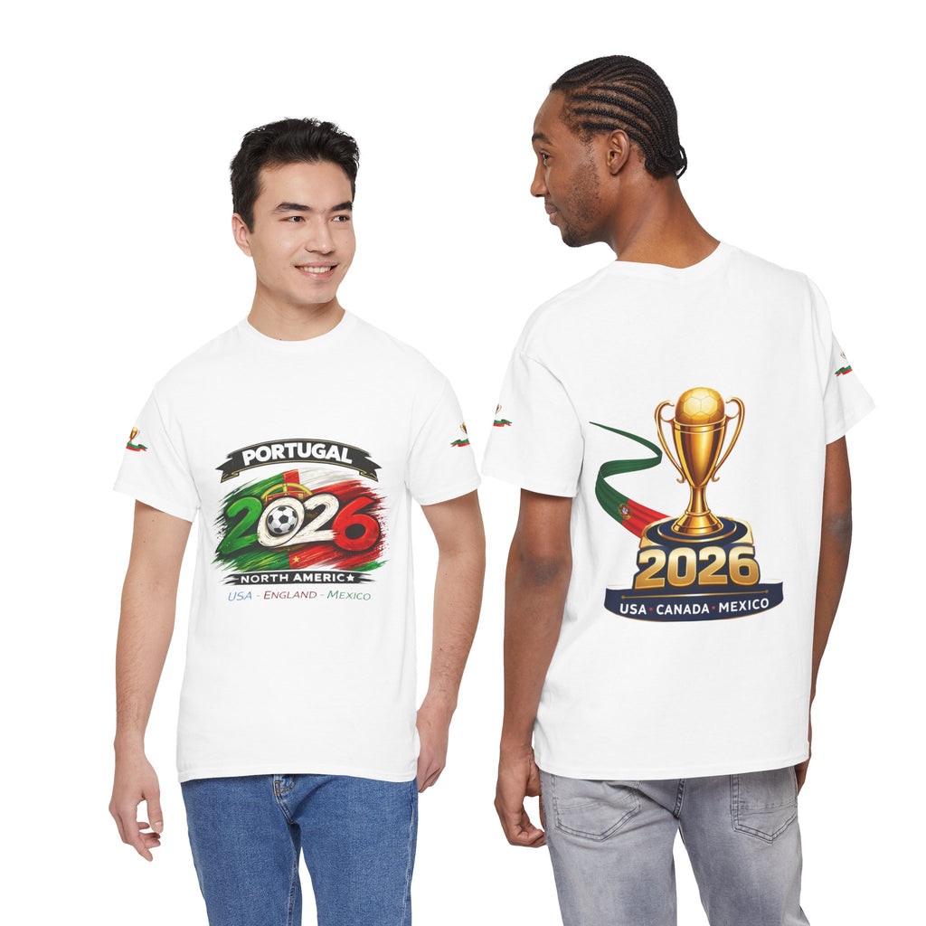Portugal 2026 Soccer T-Shirt — Cup Trophy Design (USA Canada Mexico)