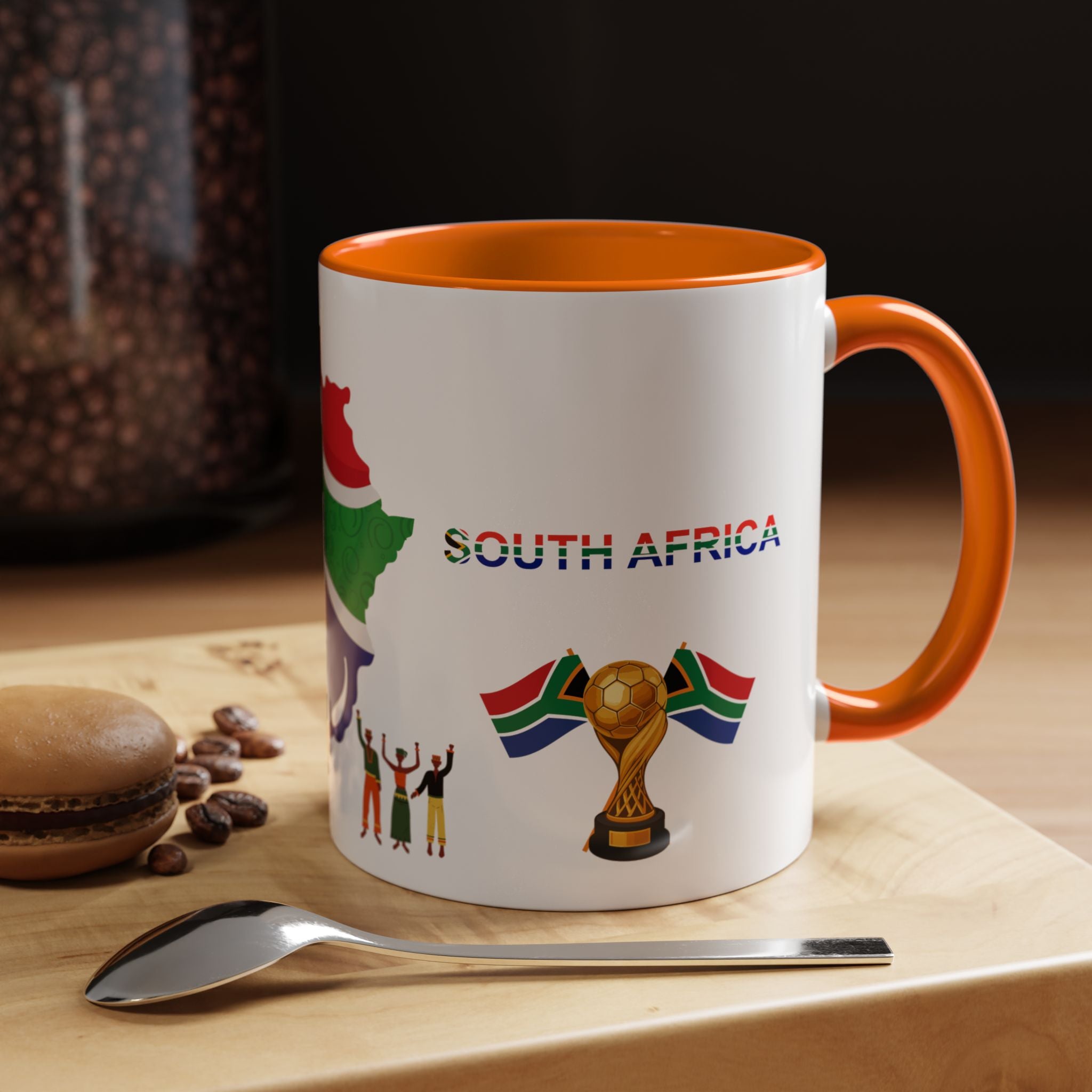 South Africa Coffee Mug — Map, Flag & Trophy Design (11/15oz)