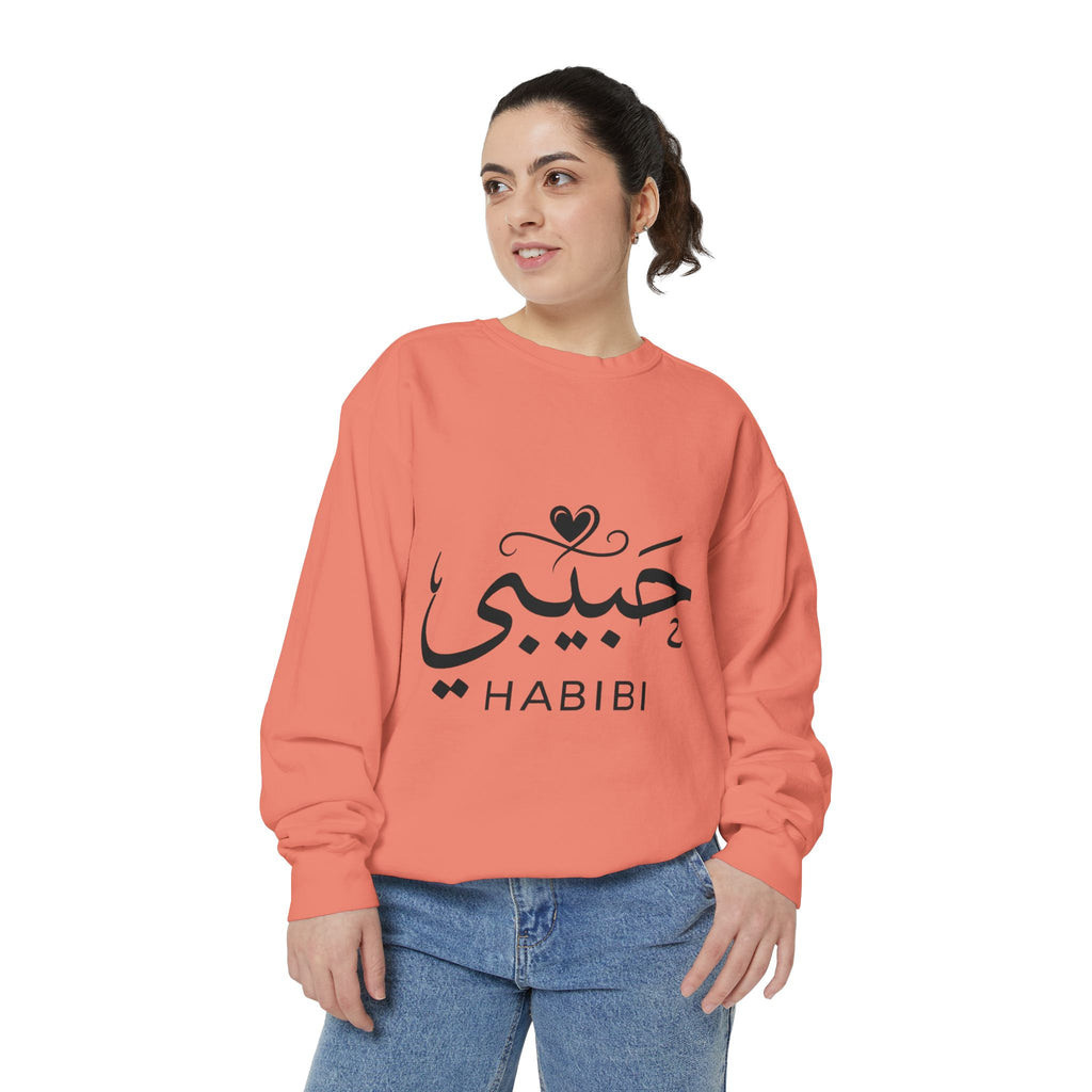 Habibi Sweatshirt — Arabic 'Habibi' Love Script Cozy Sweater