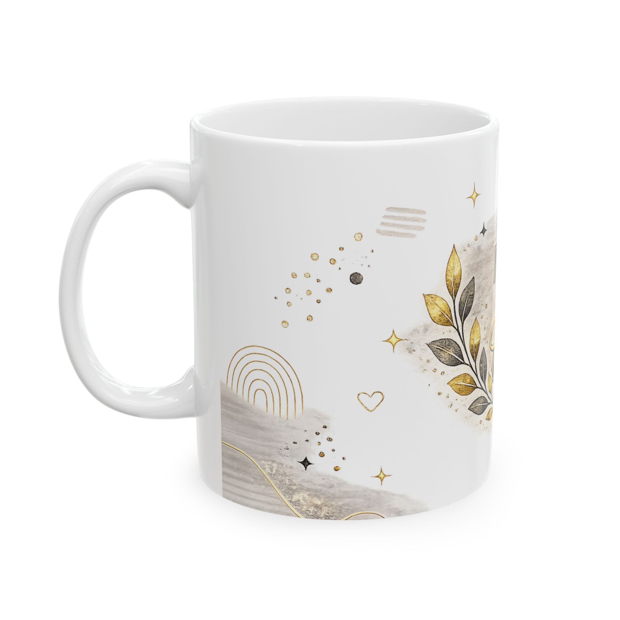 Monogram Z Ceramic Mug – Elegant Gold Initial Coffee Cup