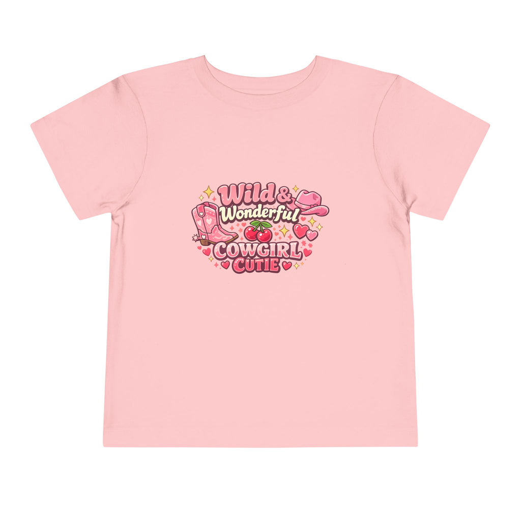 Wild & Wonderful Cowgirl Cutie Toddler Tee — Pink Heart Western Baby Shirt