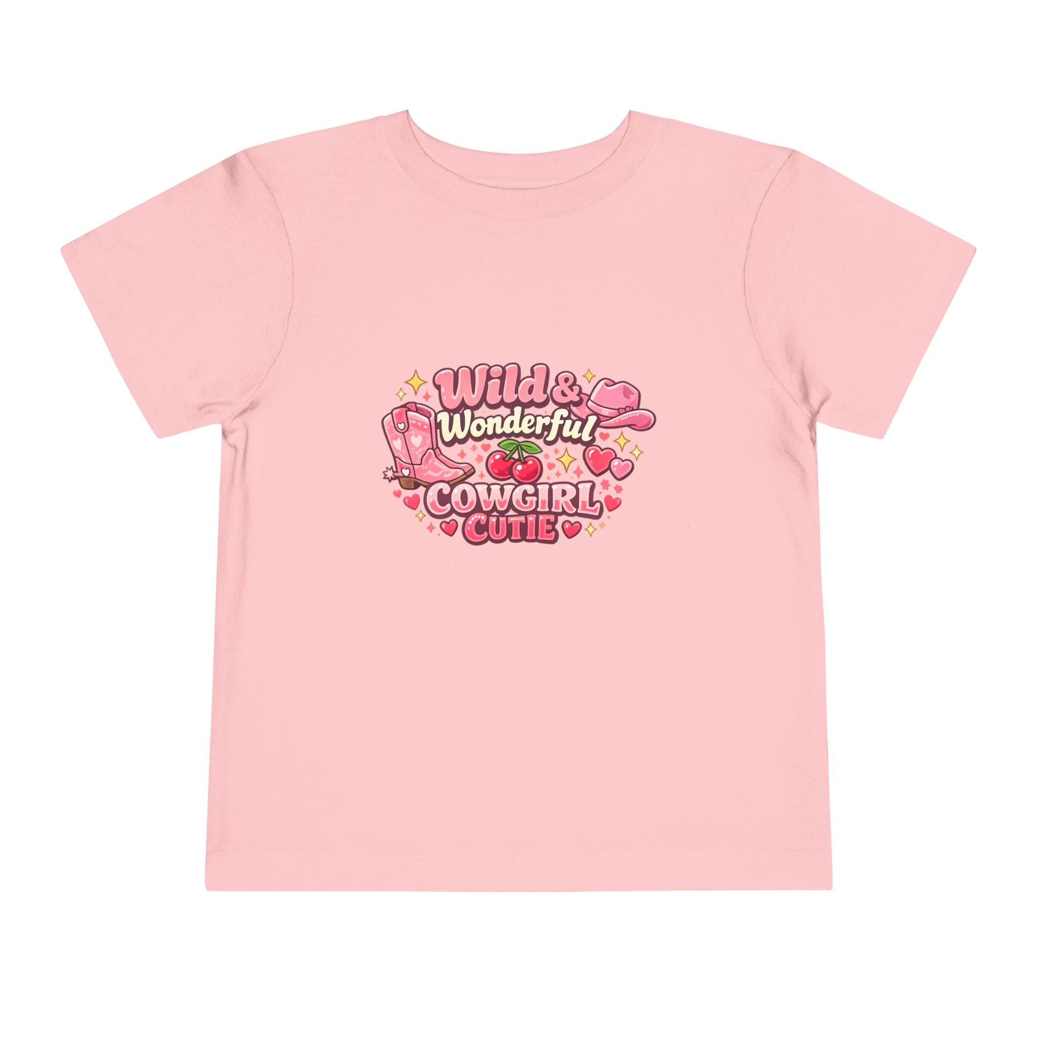 Wild & Wonderful Cowgirl Cutie Toddler Tee — Pink Heart Western Baby Shirt