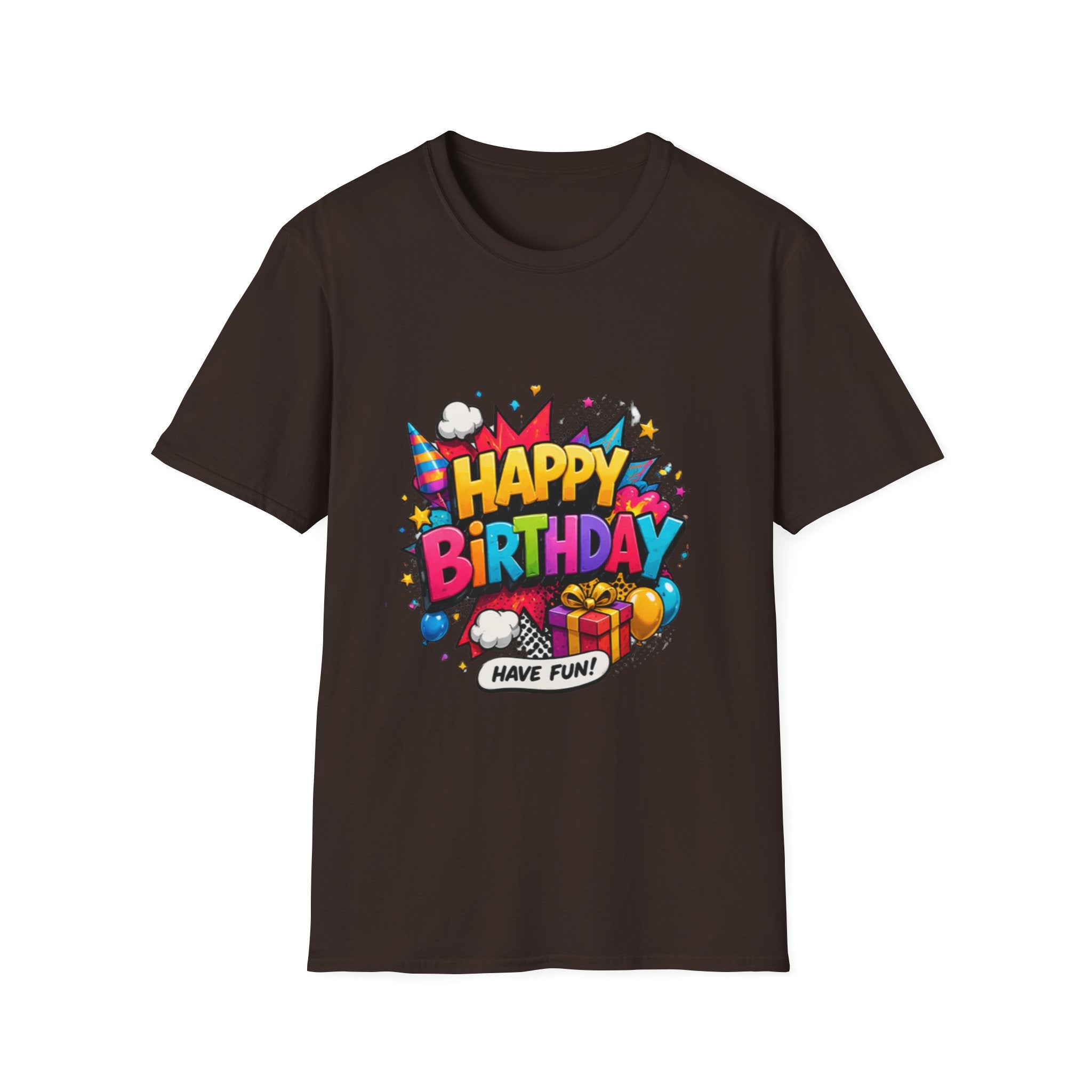 Happy Birthday Have Fun" Colorful Party Tee