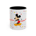 Mickey Mouse Accent Coffee Mug — Retro Cartoon Stars Design (11oz)